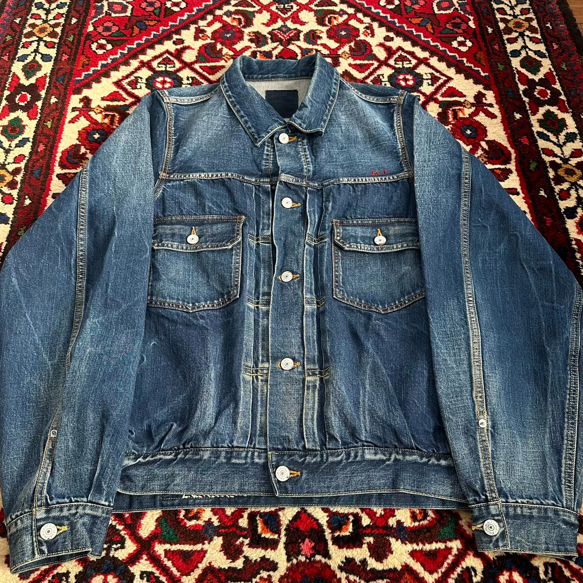 VISVIM 18SS ICT 101 DRY JUMBO Denim Jacket — detail
