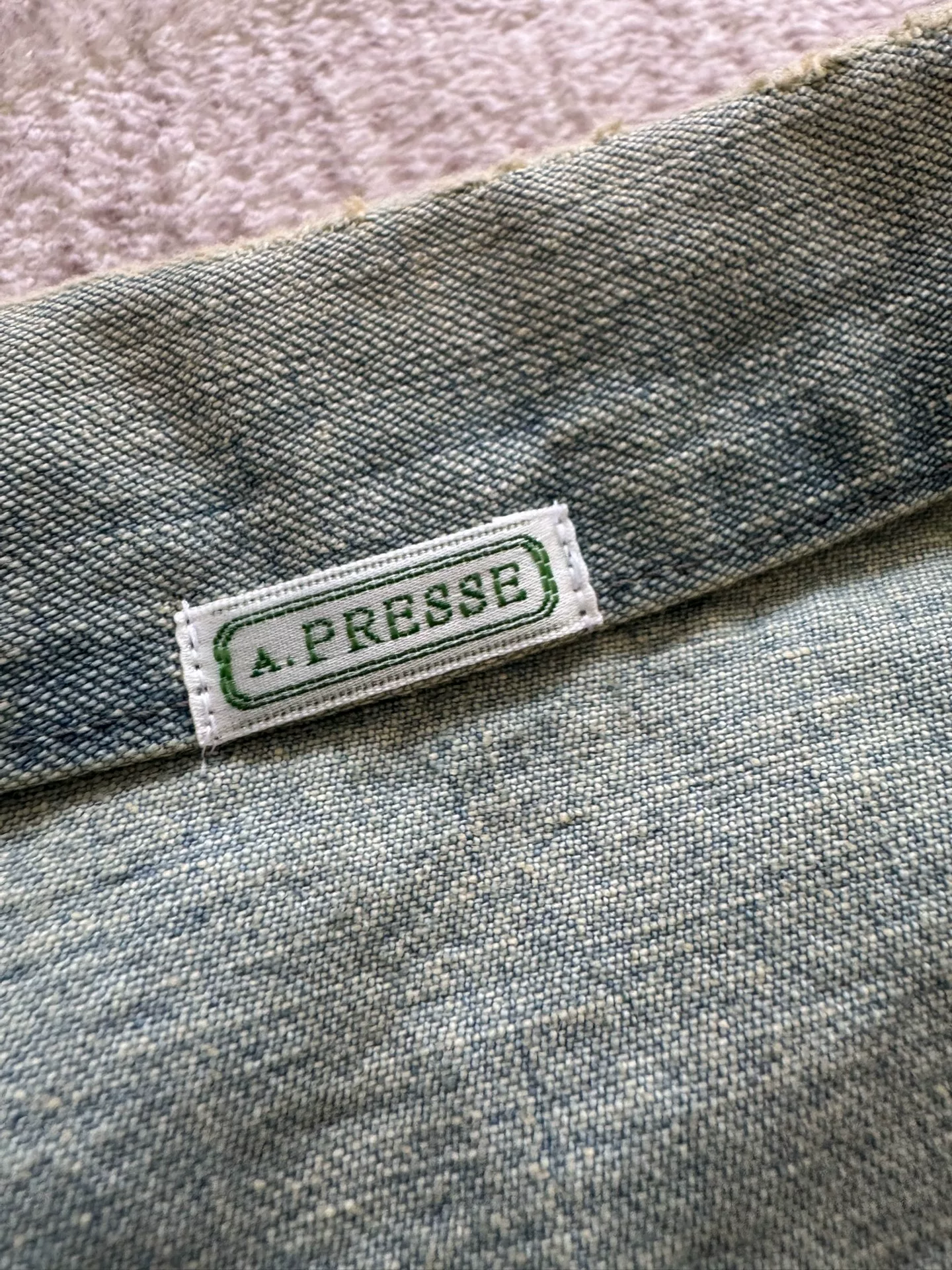 A.PRESSE 25AW US Navy Denim Jacket — detail