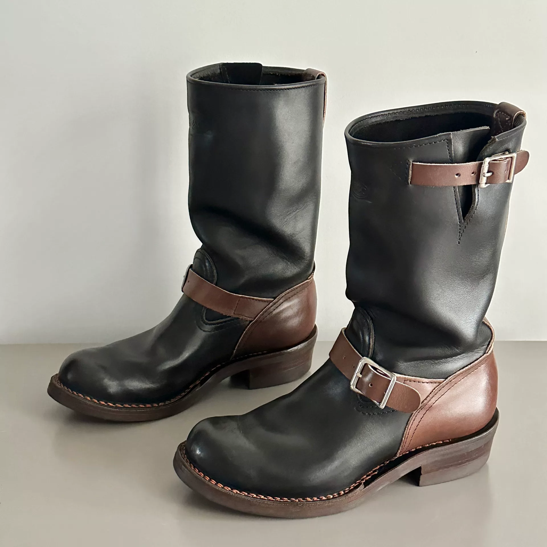Wesco Boss 8.5D Old Oil Leather Boots — back