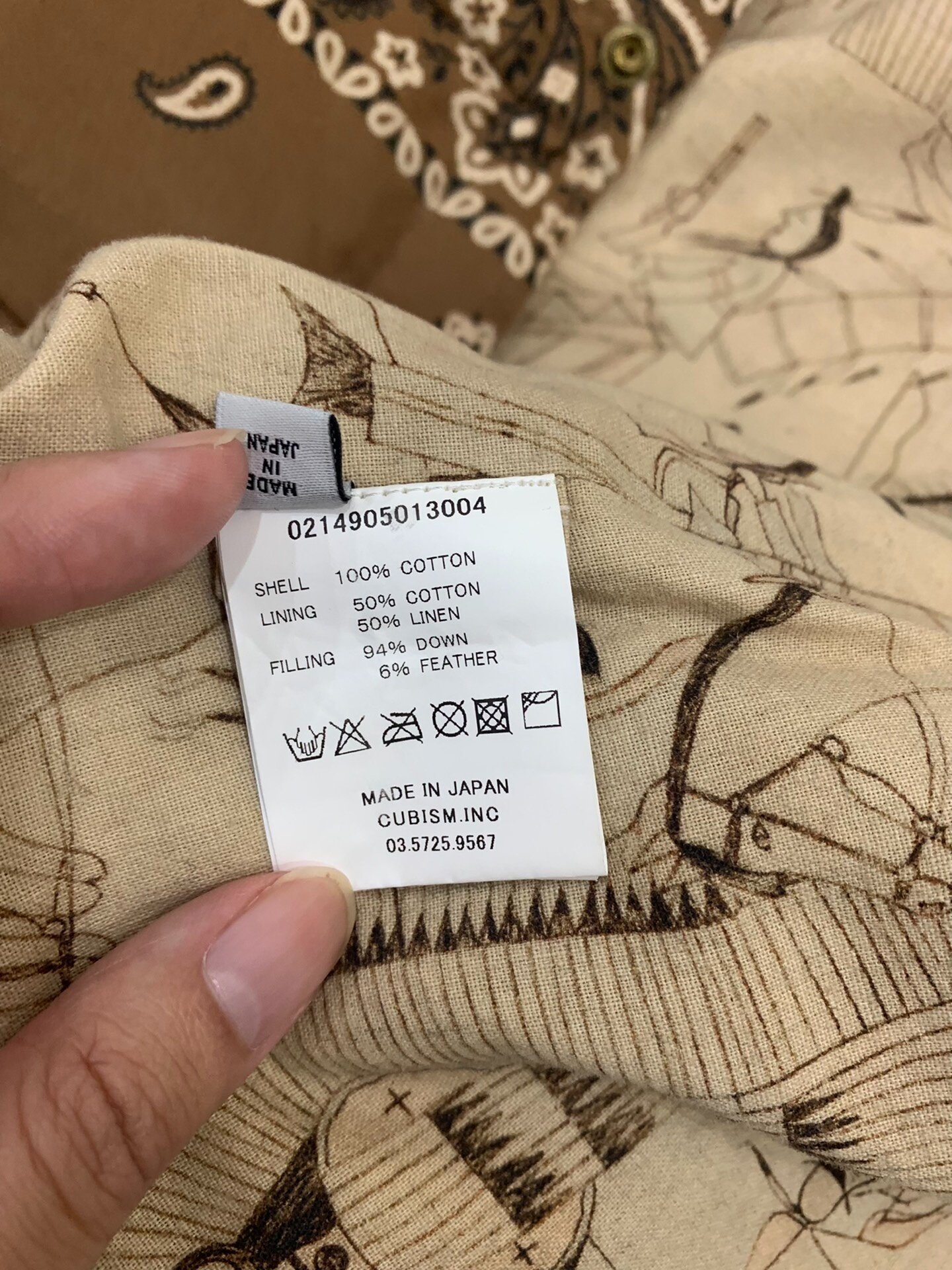 visvim 14AW ICT Bandana Down Jacket — back