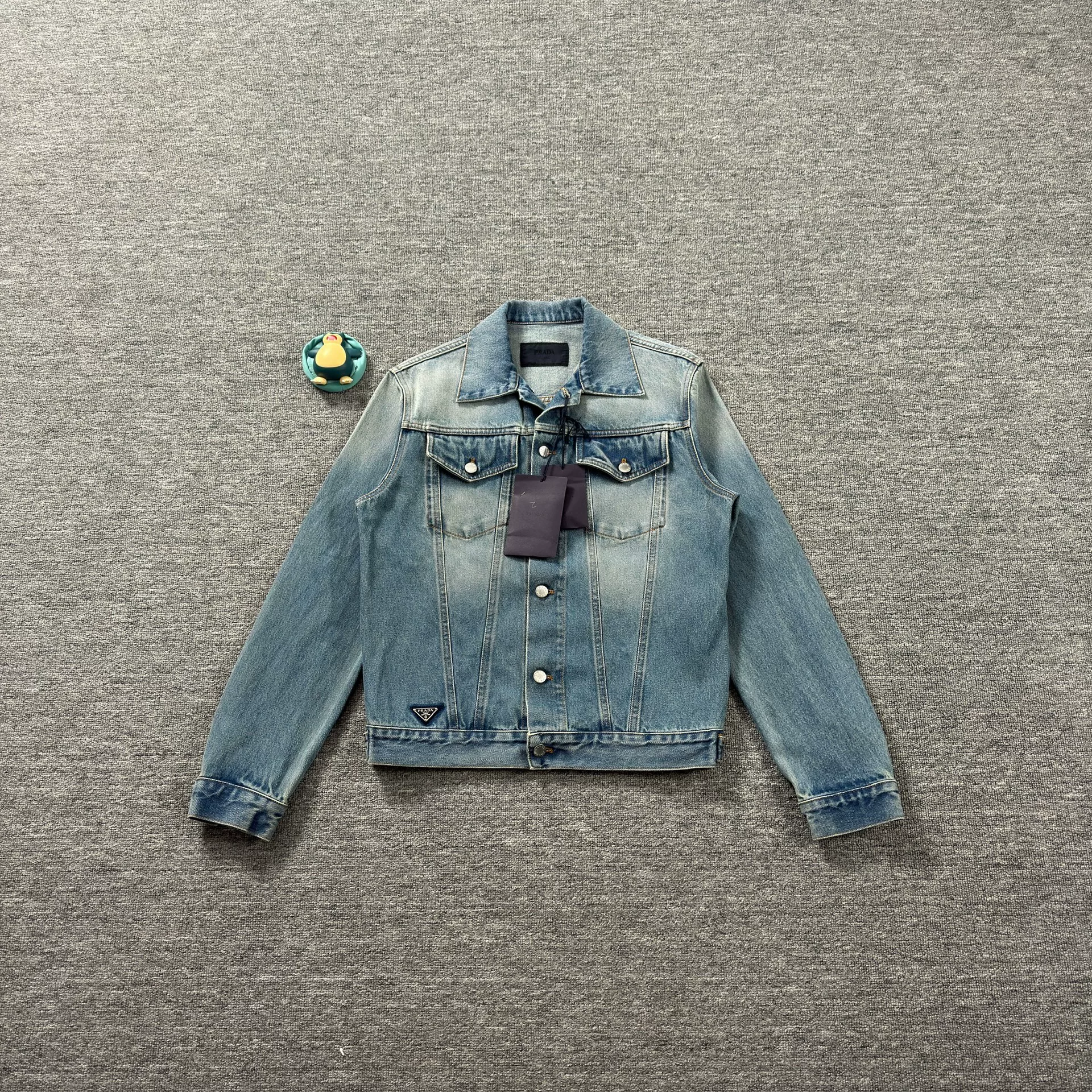 Prada Light Blue Cropped Denim Jacket