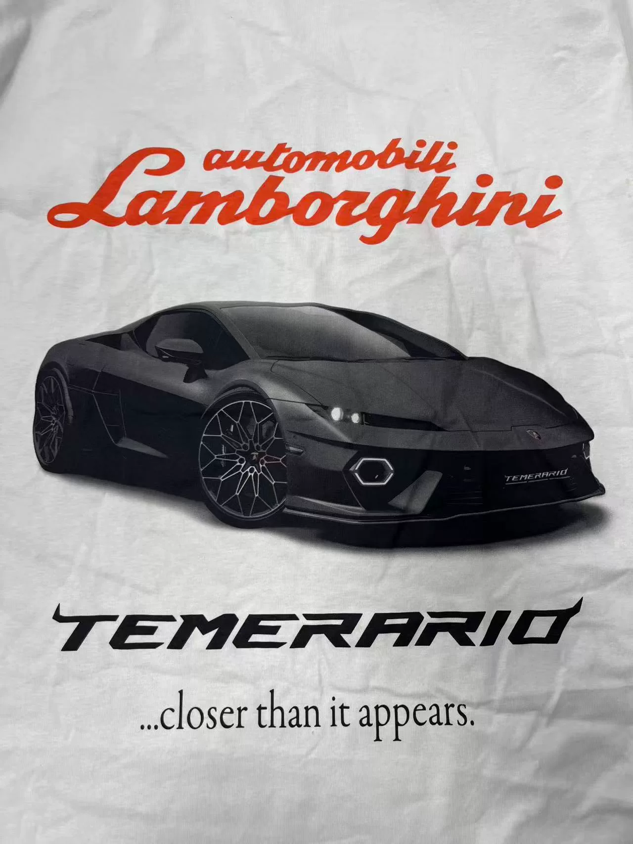 Balenciaga x Lamborghini Car Print T-Shirt — detail