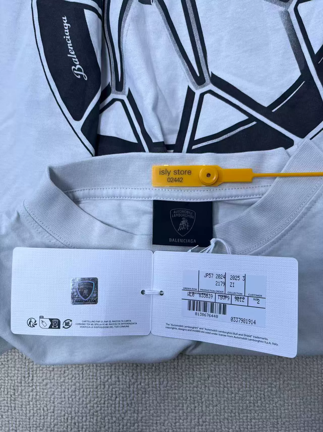 Balenciaga x Lamborghini Car Print T-Shirt — label