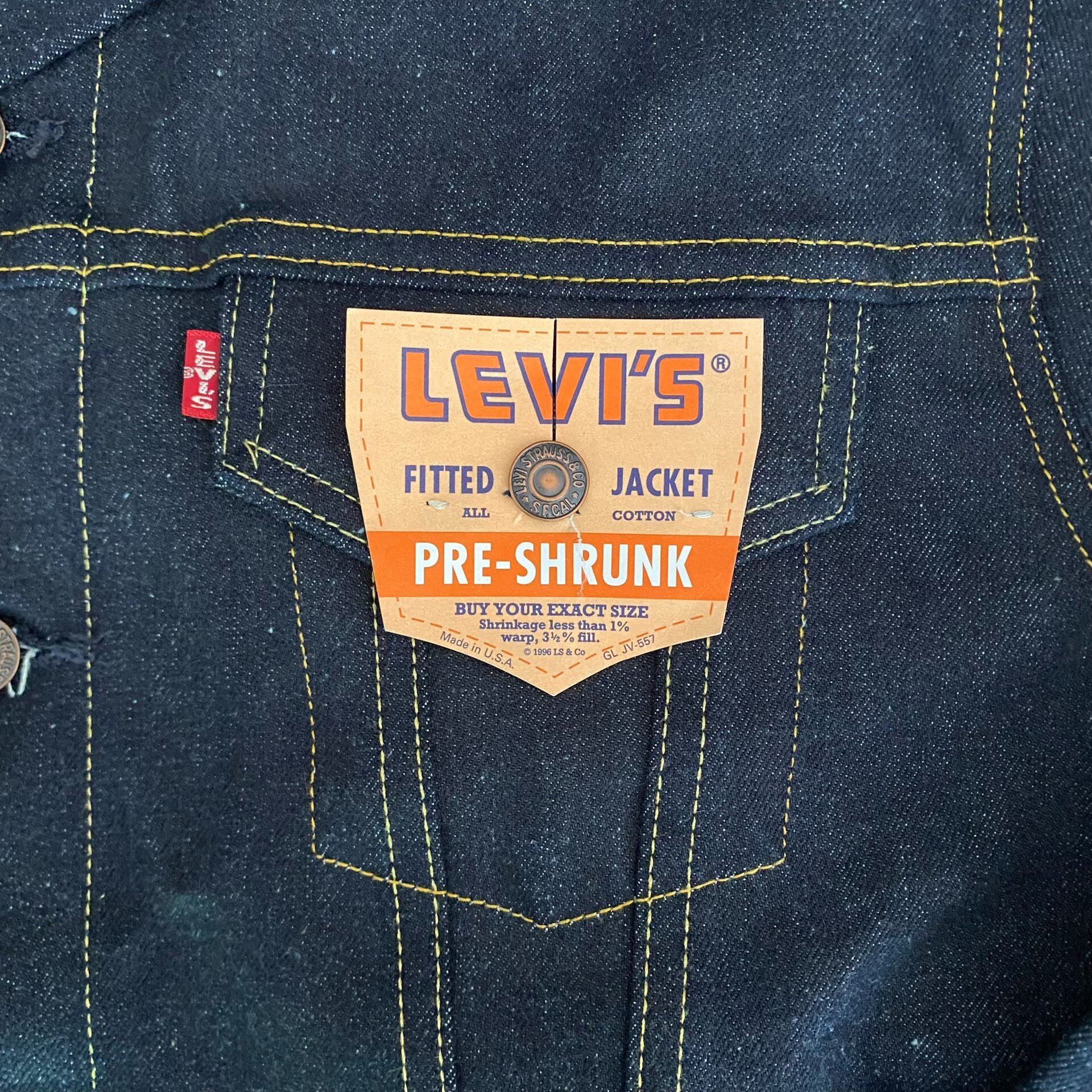 Levi's LVC557xx Type3 Denim Jacket — label