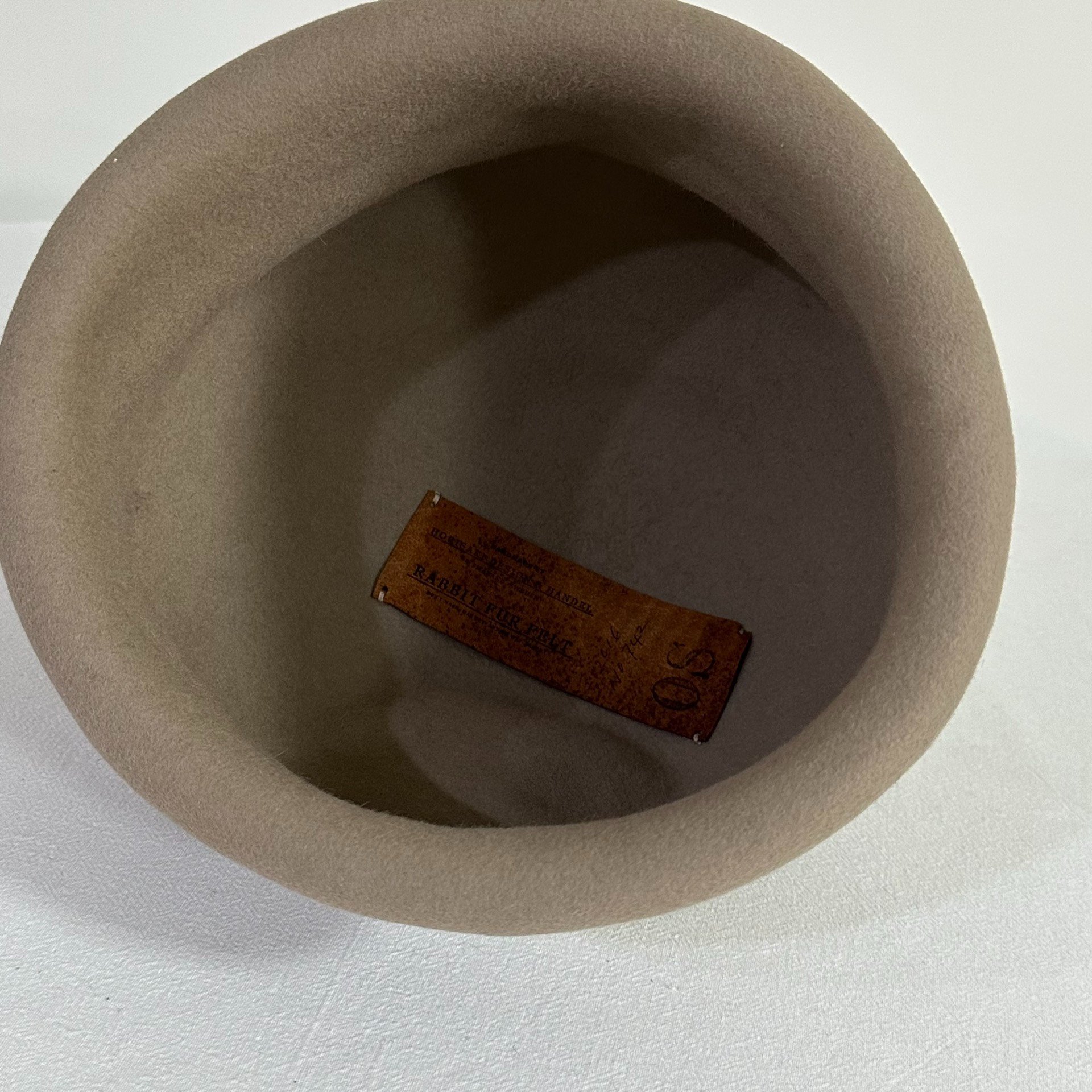 HORISAKI Rabbit Fur Felt Handmade Hat — label