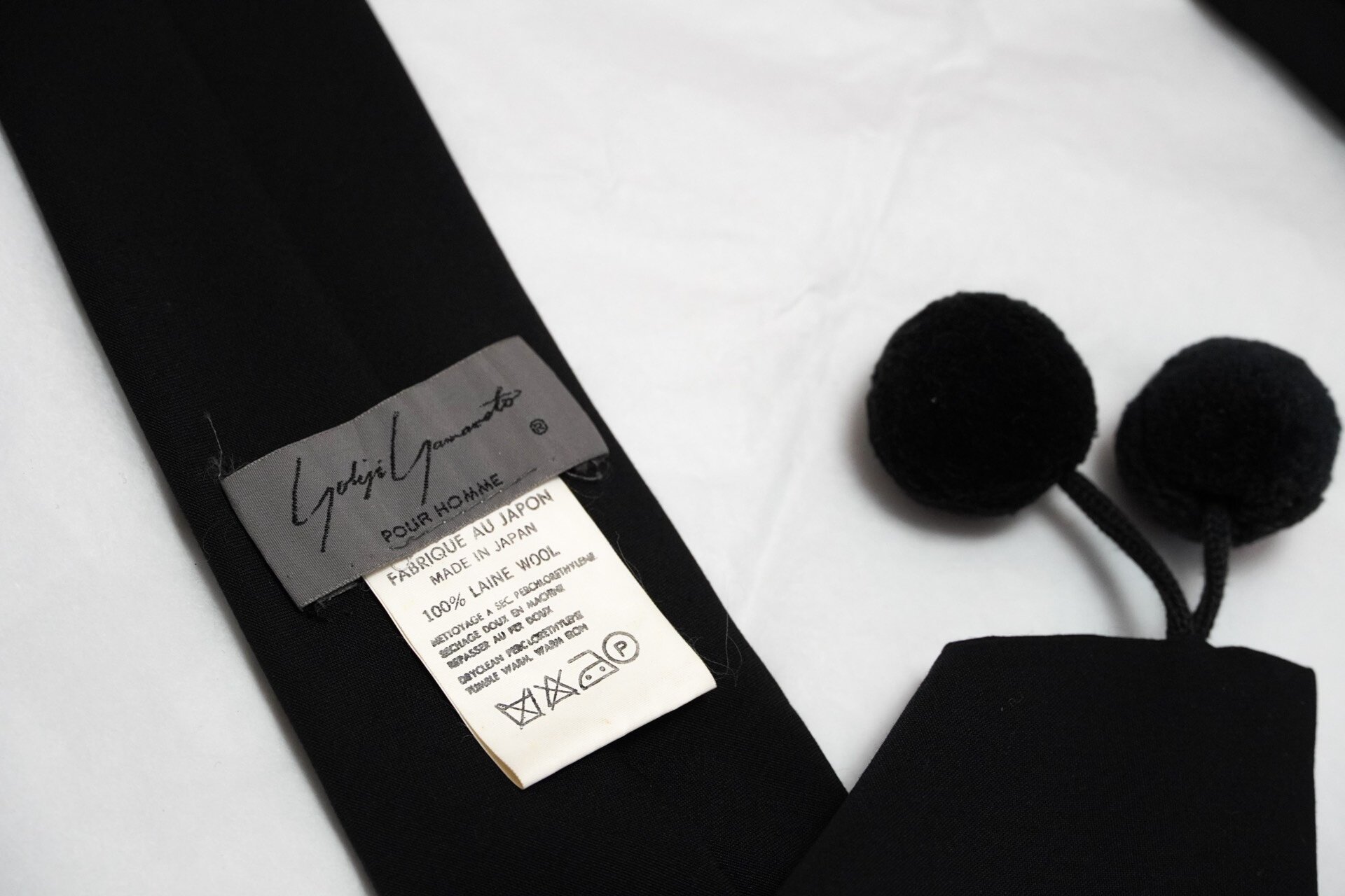 Yohji Yamamoto 1980s Double Ball Ornament Tie
