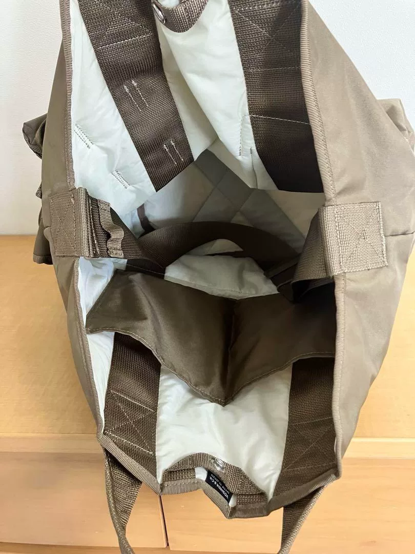 PORTER ALL 2WAY Khaki Utility Bag — back
