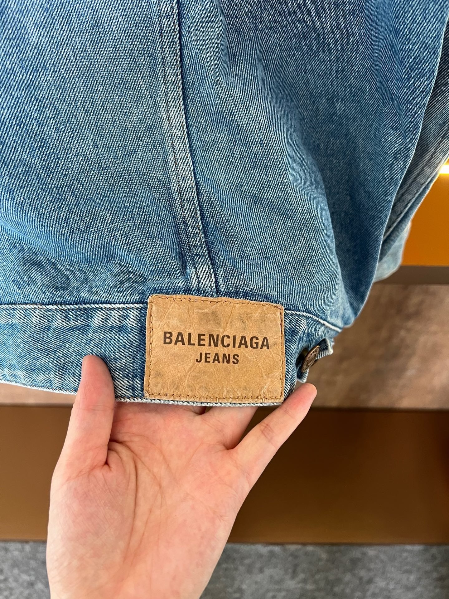 Balenciaga Side Zip Denim Jacket — back