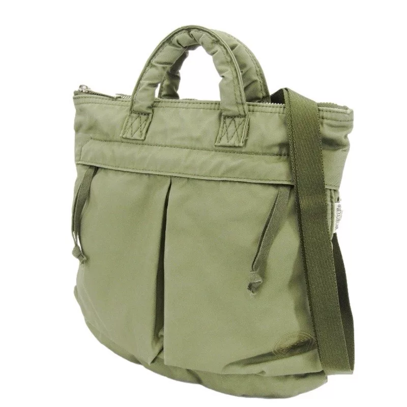 PORTER GIRL Olive Green Classic Shoulder Bag — front