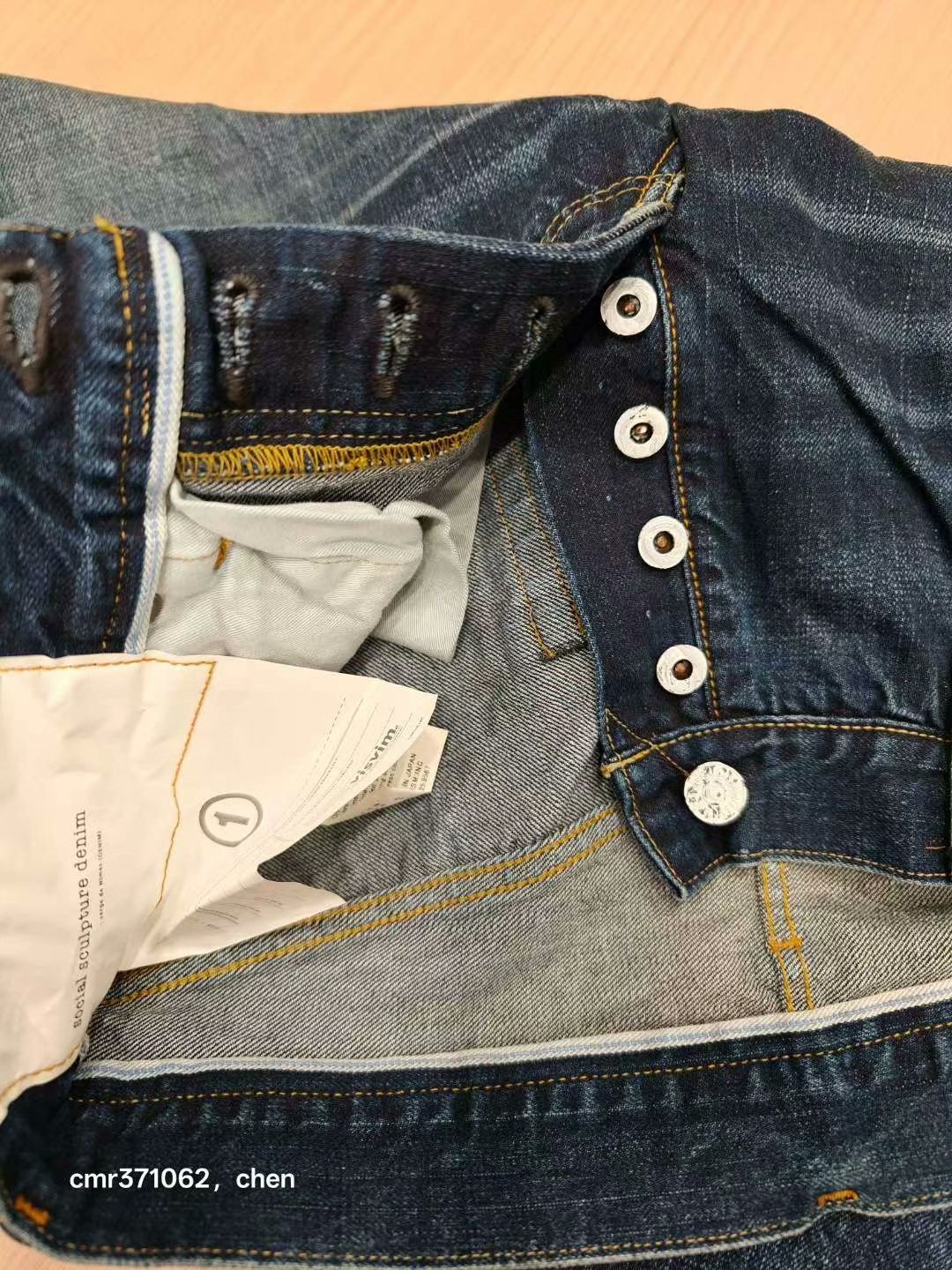 VISVIM 19AW SOCIAL SCULPTURE DRY DENIM-6 — label