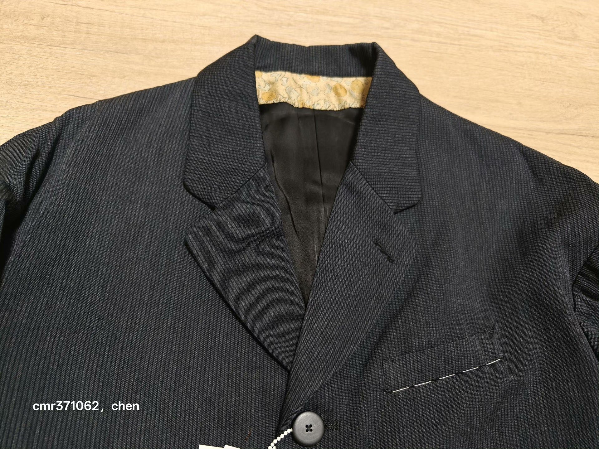 VISVIM 25AW GALEN WOOL PINSTRIPE JKT — back