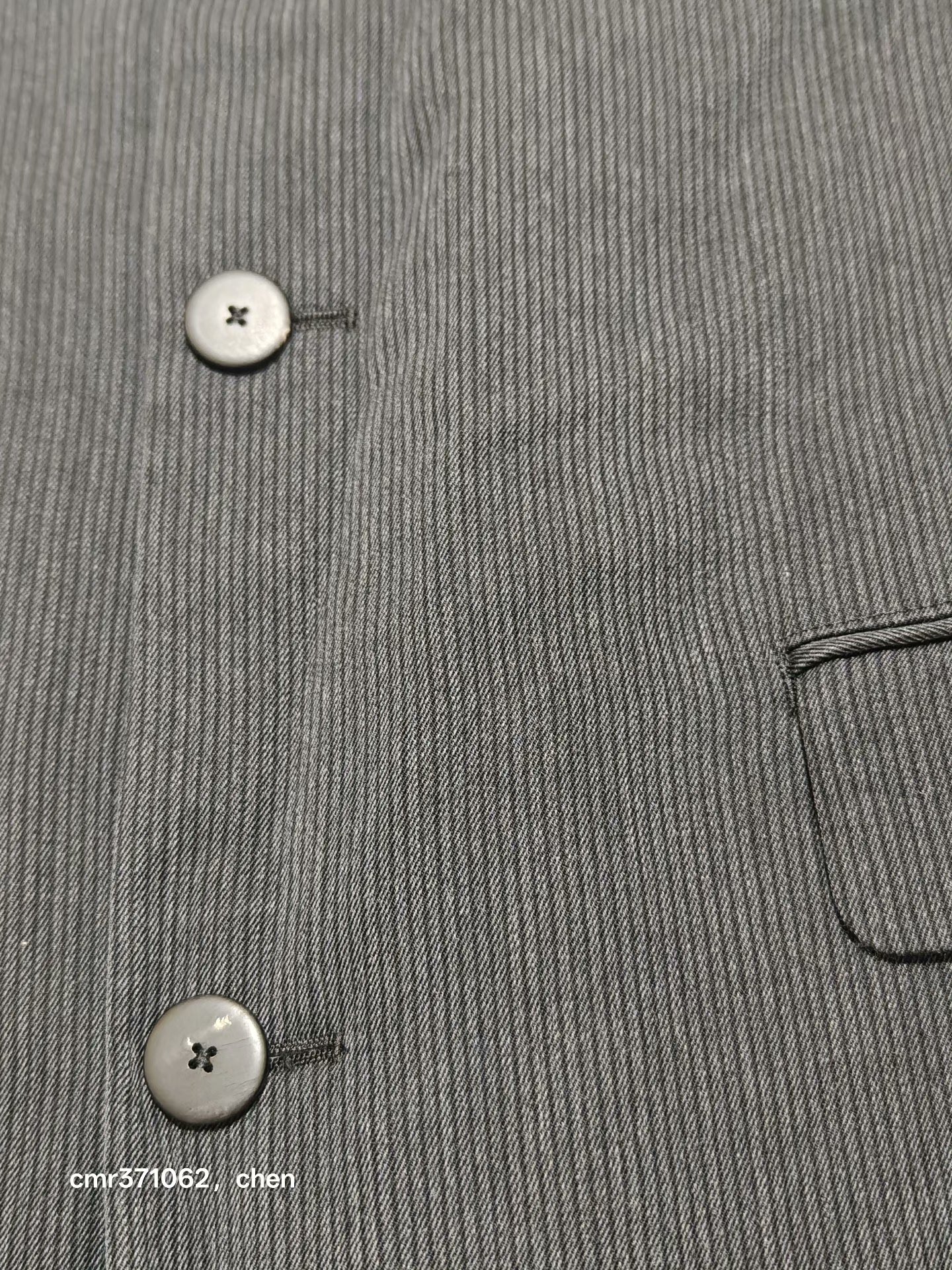 VISVIM 25AW GALEN WOOL PINSTRIPE JKT — label