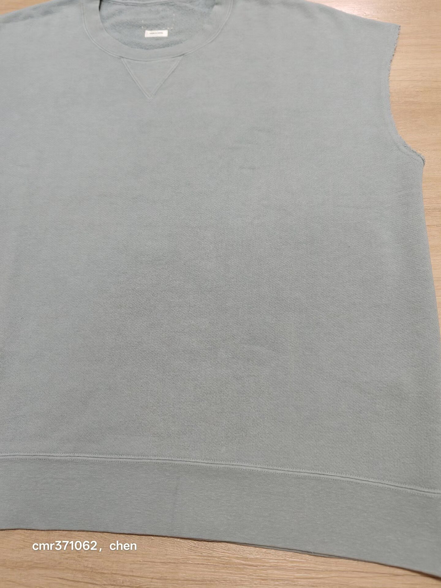 VISVIM 25SS MONDO Sleeveless Sweat DMGD — back