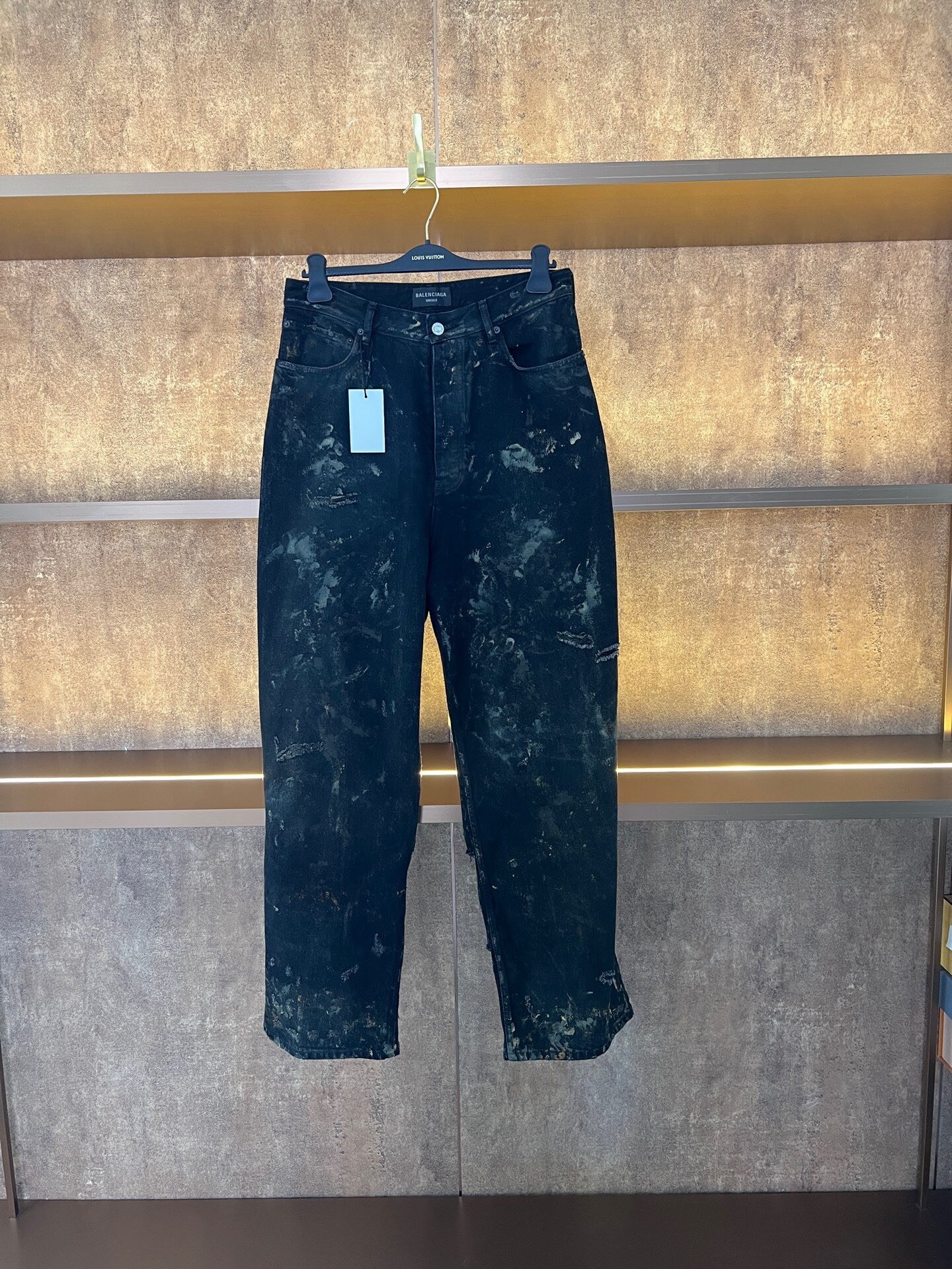 Balenciaga 22 Distressed Straight-Leg Jeans