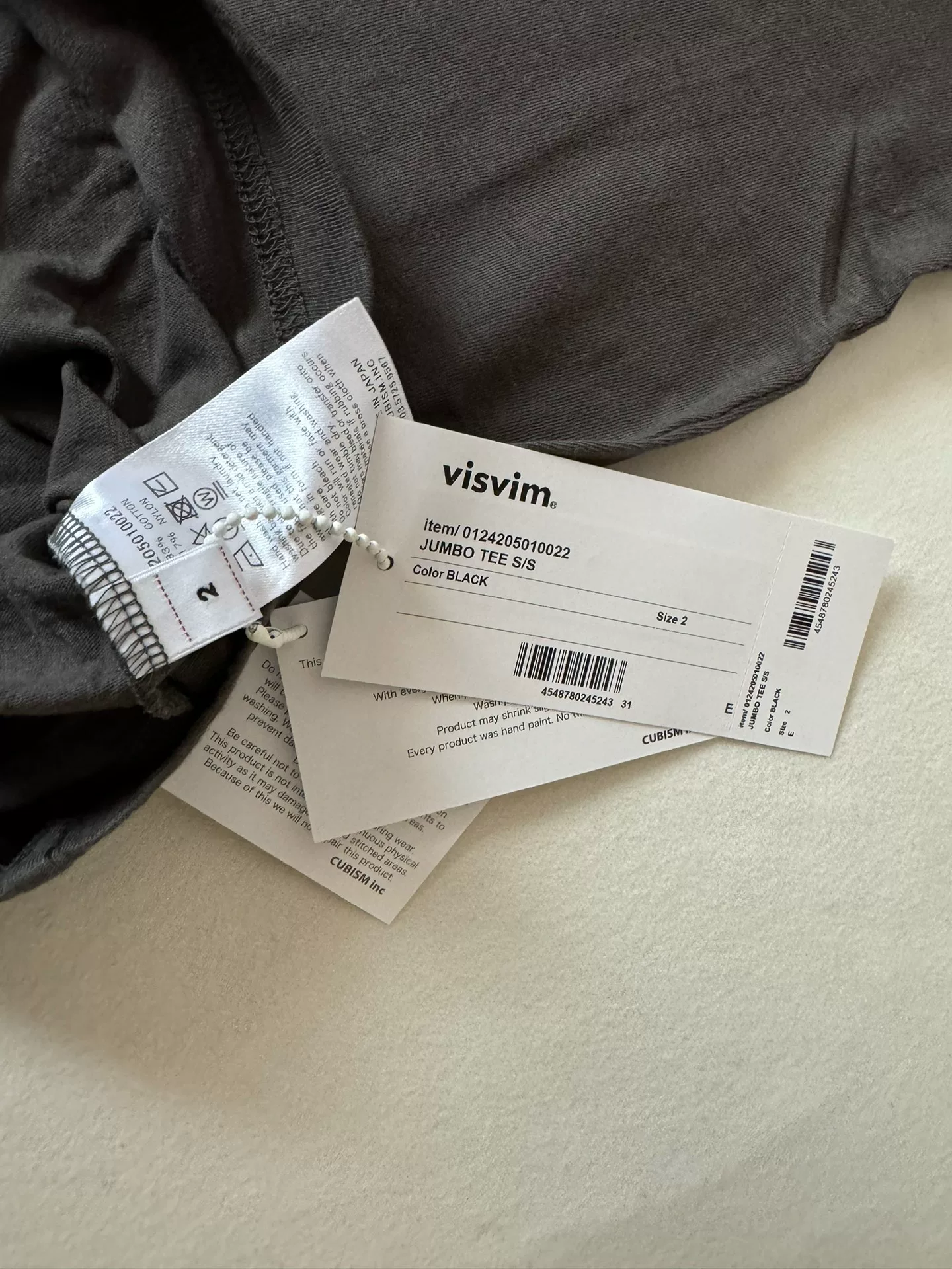 VISVIM 24AW JUMBO S/S TEE — back