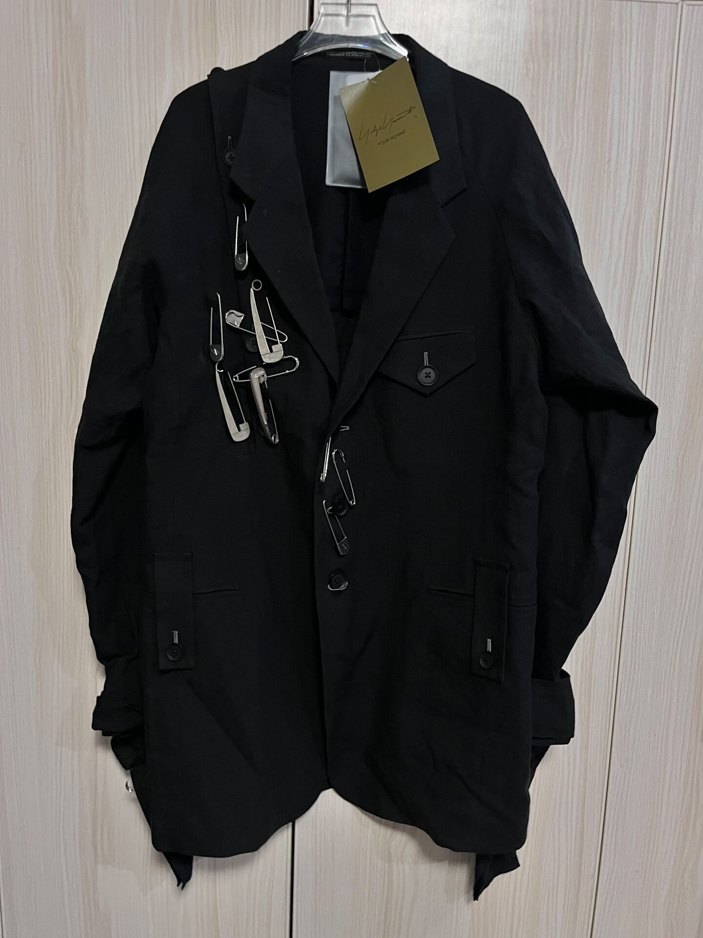Yohji Yamamoto Oversized Safety Pin Blazer