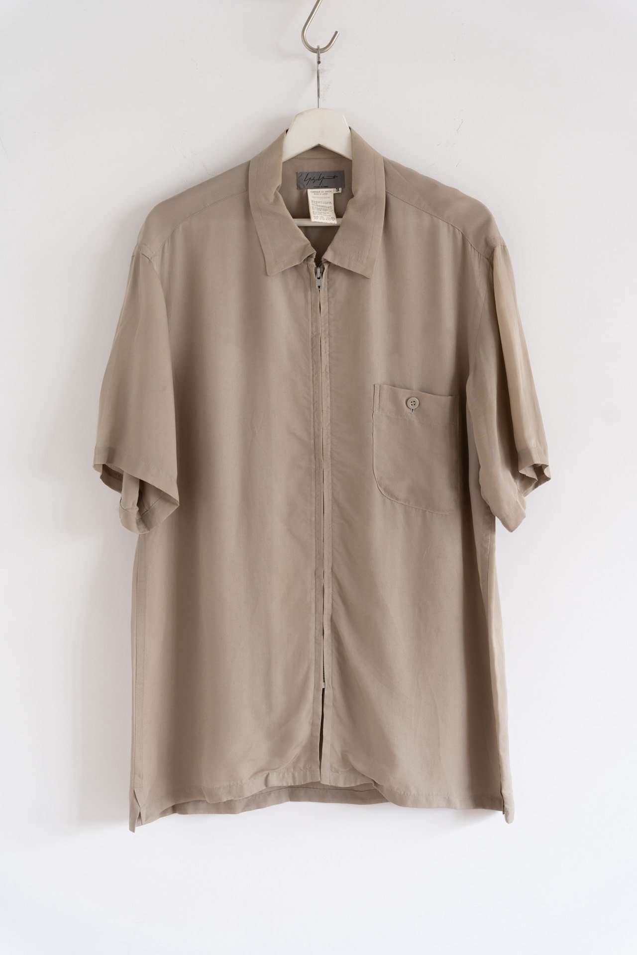 Yohji Yamamoto 04SS Cupro Zip Shirt