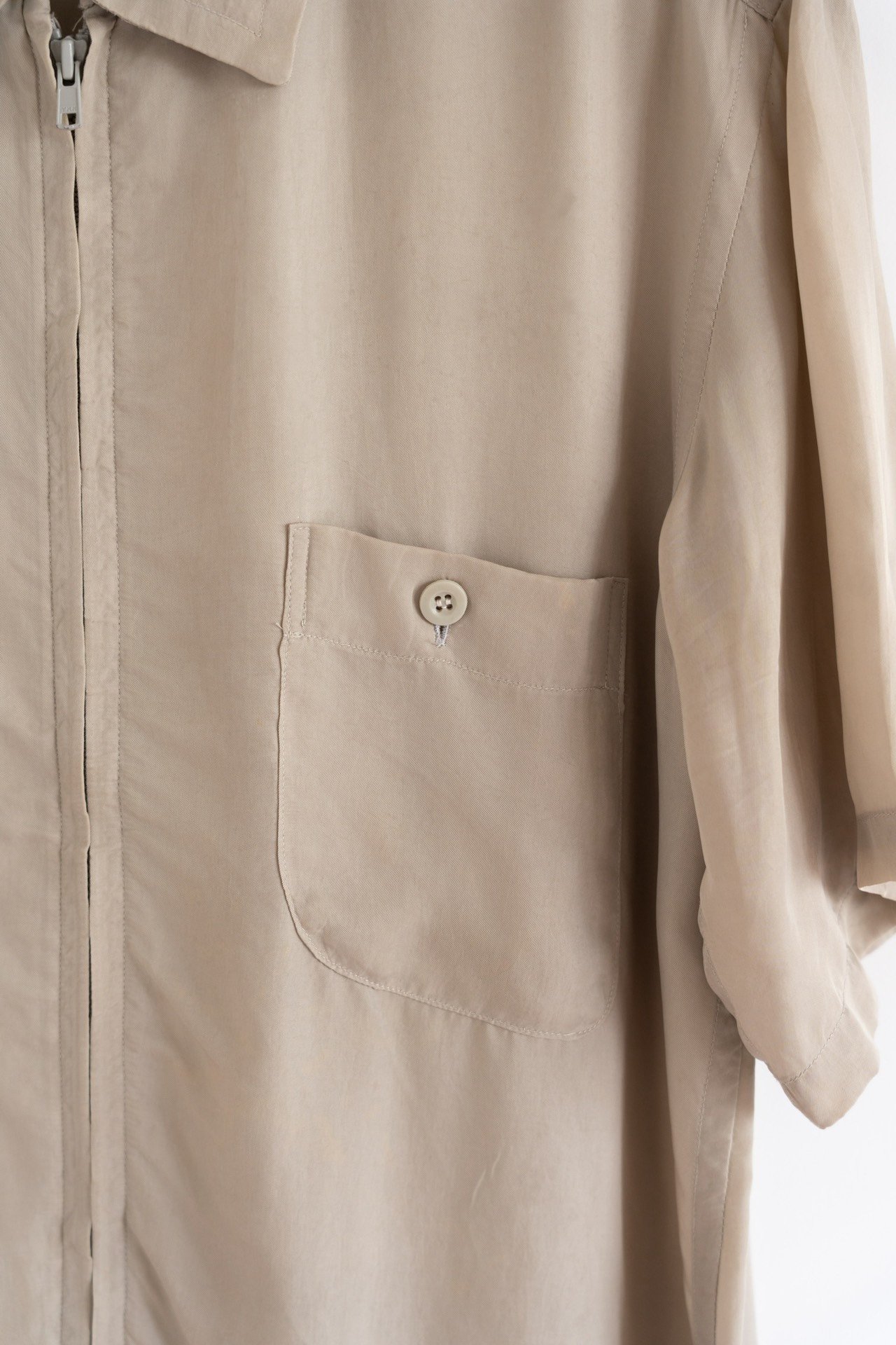 Yohji Yamamoto 04SS Cupro Zip Shirt — back