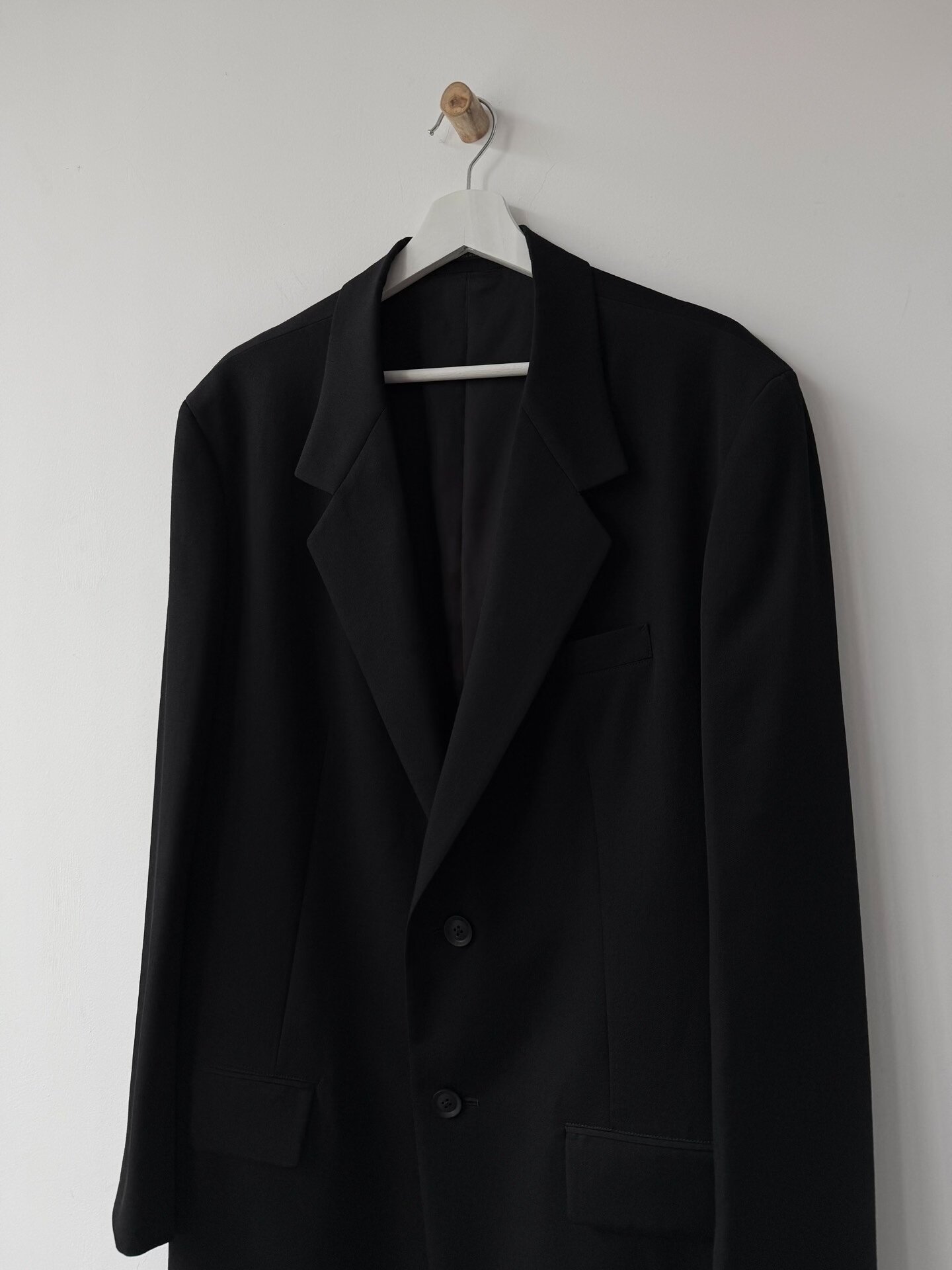 Yohji Yamamoto 22AW Wool Suit Jacket — detail