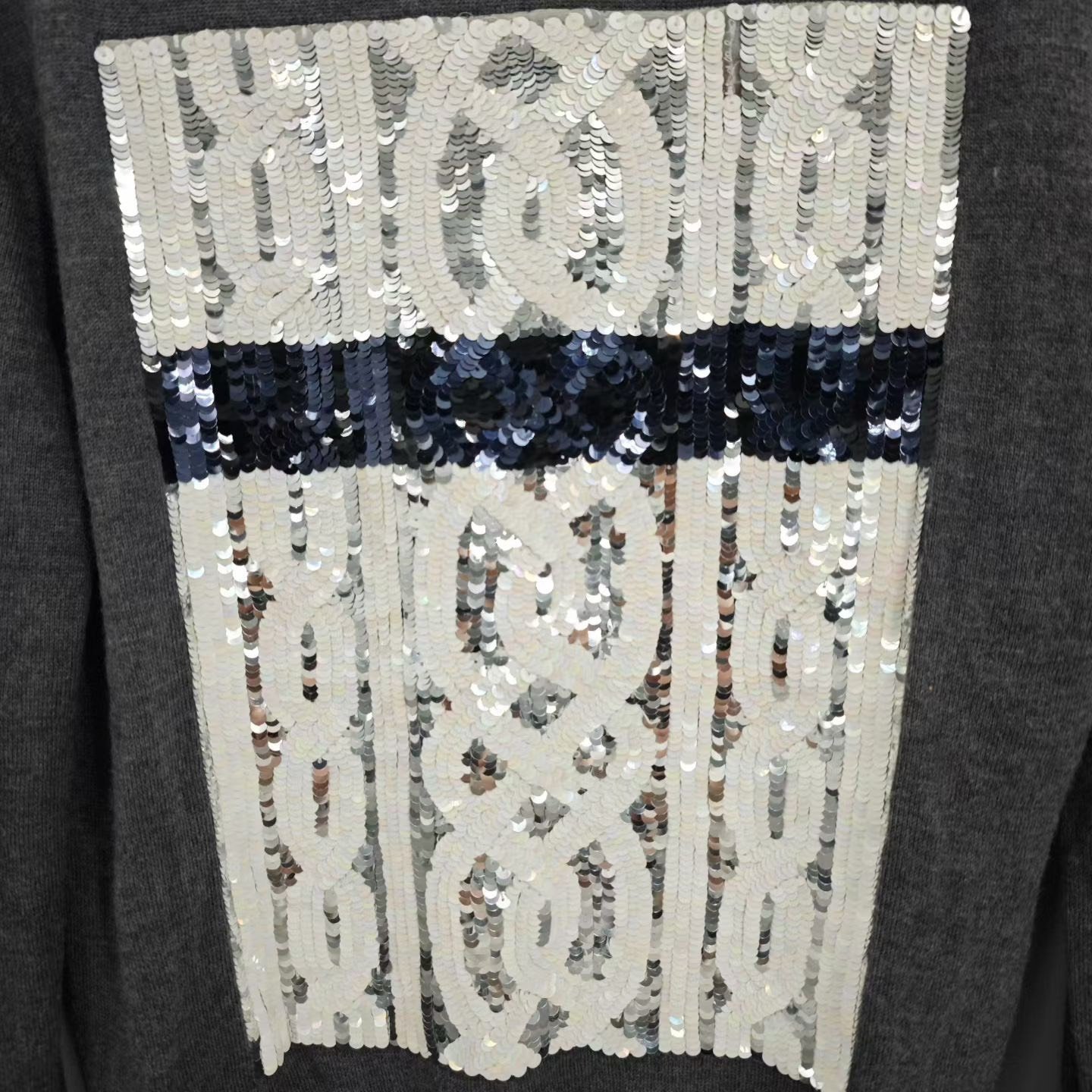 Dior Scale Embroidered Heavy Sweater — back