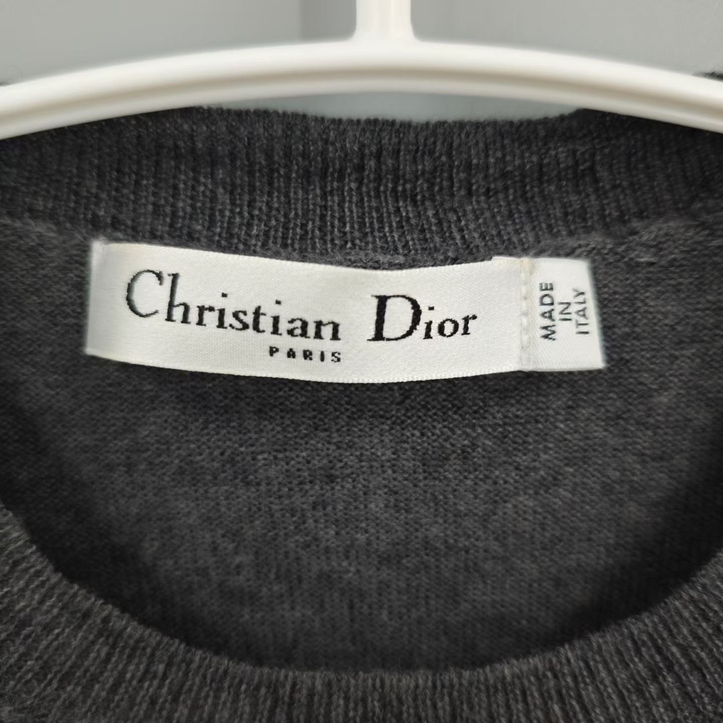 Dior Scale Embroidered Heavy Sweater — detail