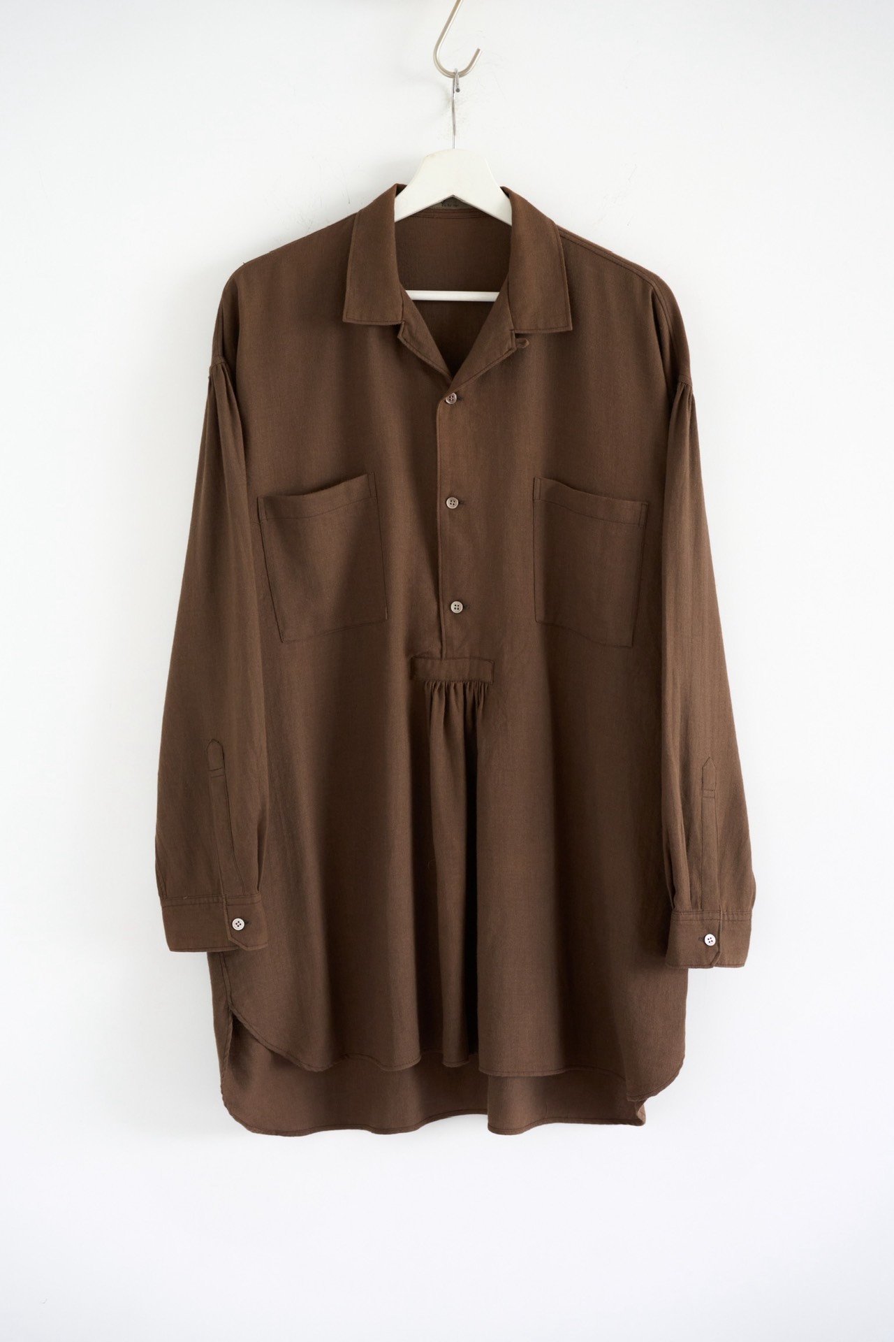 Yohji Yamamoto 80s Pleated Wool Shirt