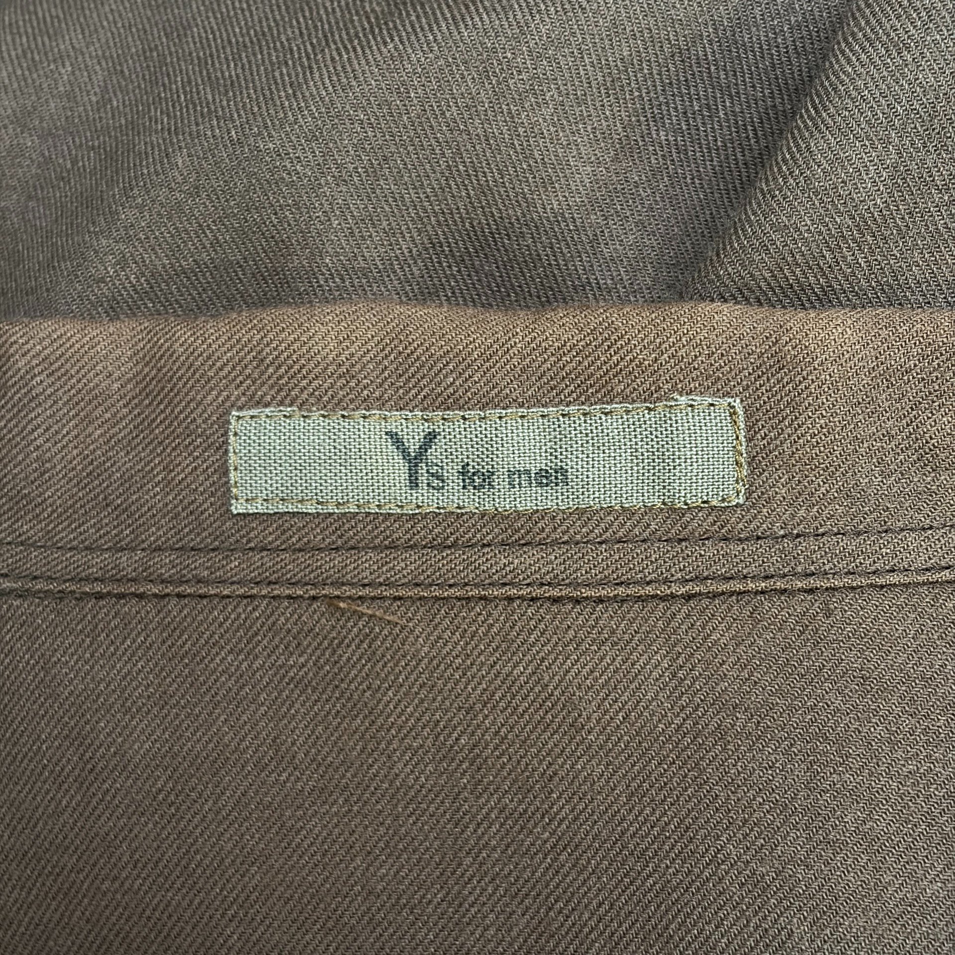 Yohji Yamamoto 80s Pleated Wool Shirt — label