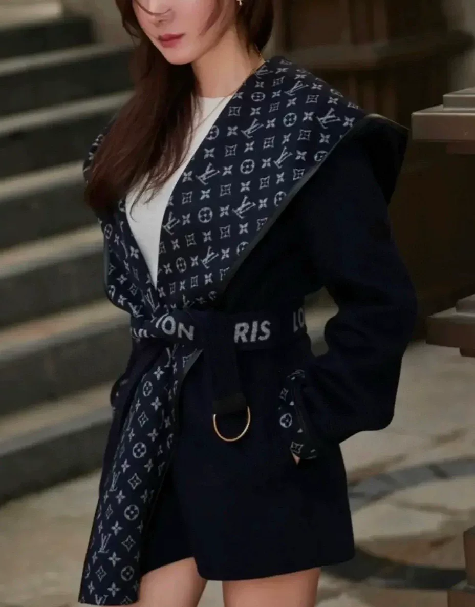 Louis Vuitton Cashmere Wrap Hooded Coat