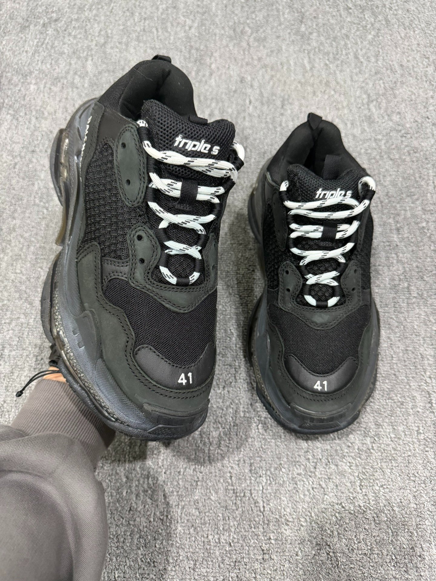 Balenciaga Black Dad Shoes Size 41 — detail