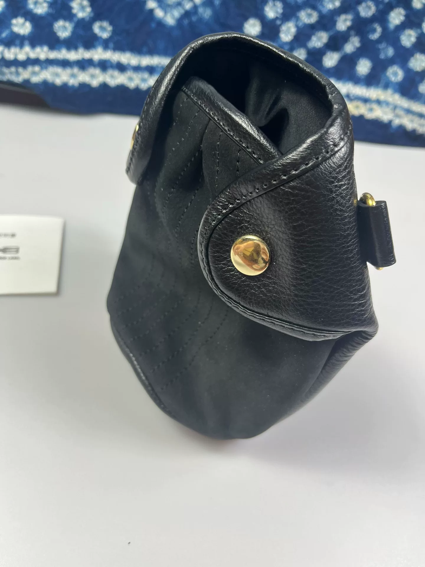 Porter Small Black Leather Crossbody Bag — back