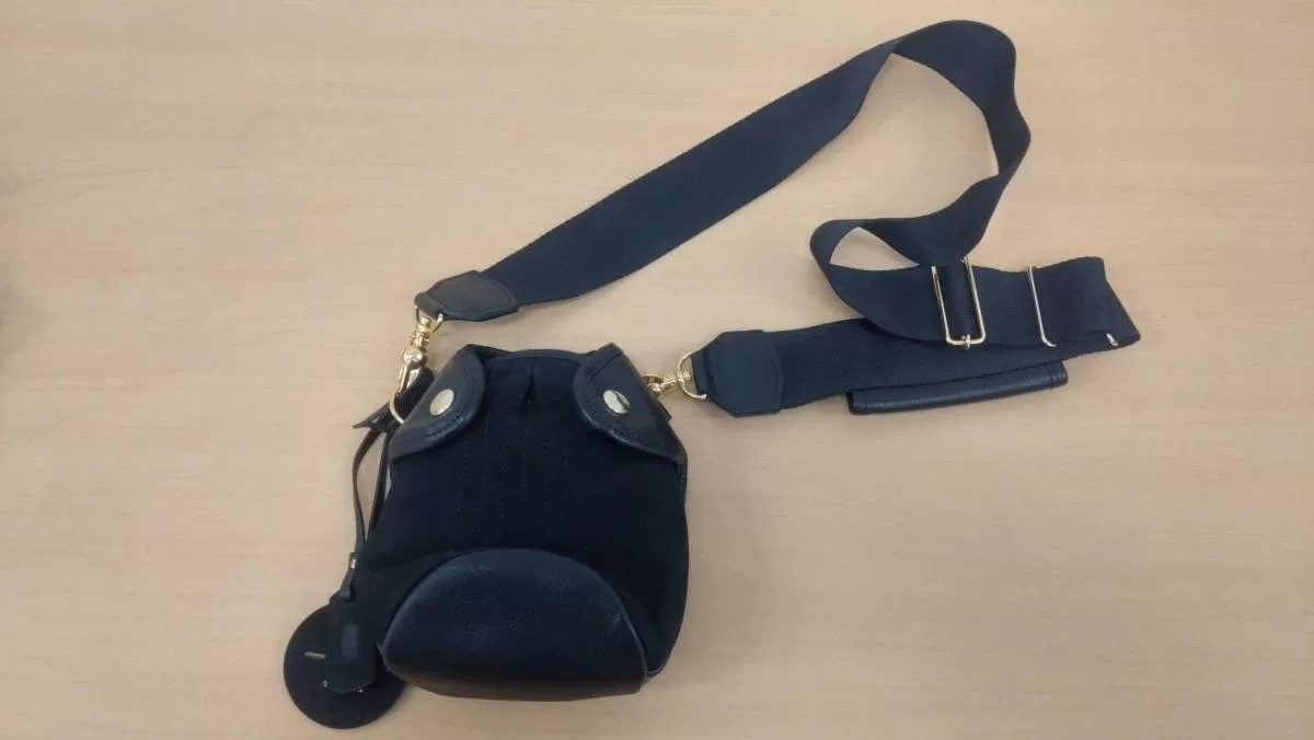 Porter Small Black Leather Crossbody Bag