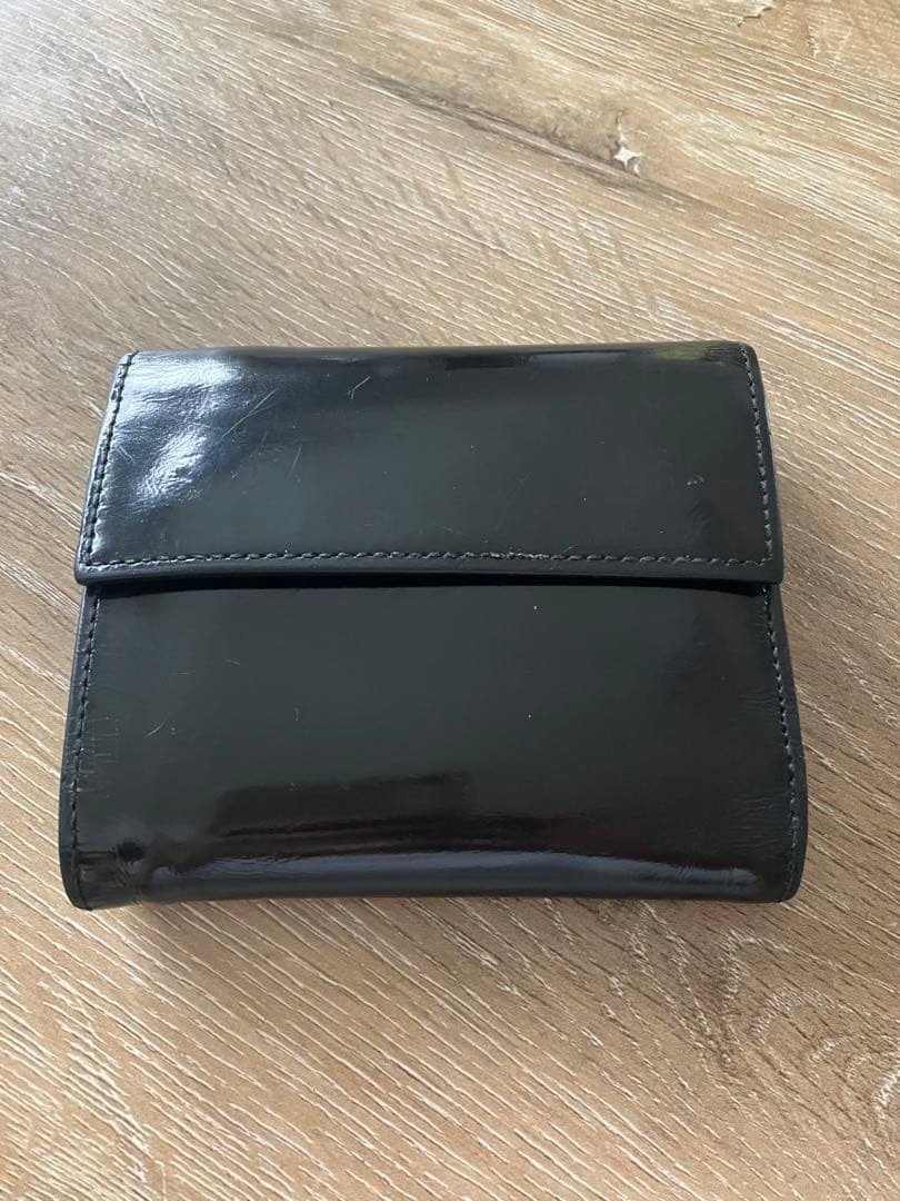 Porter x Beams Glass Leather Tri-Fold Wallet — front