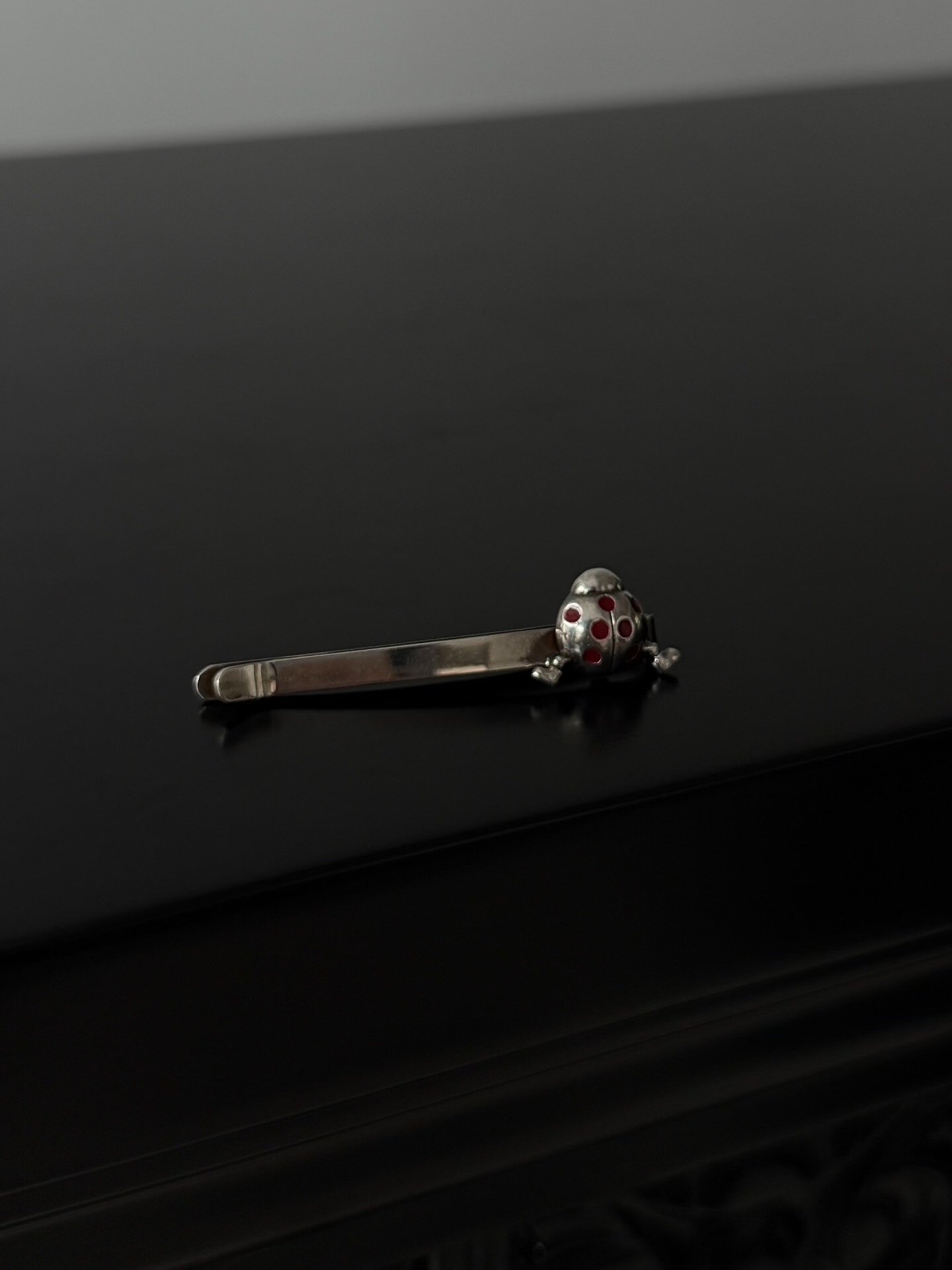 Yohji Yamamoto Ladybug 925 Silver Tie Clip — back