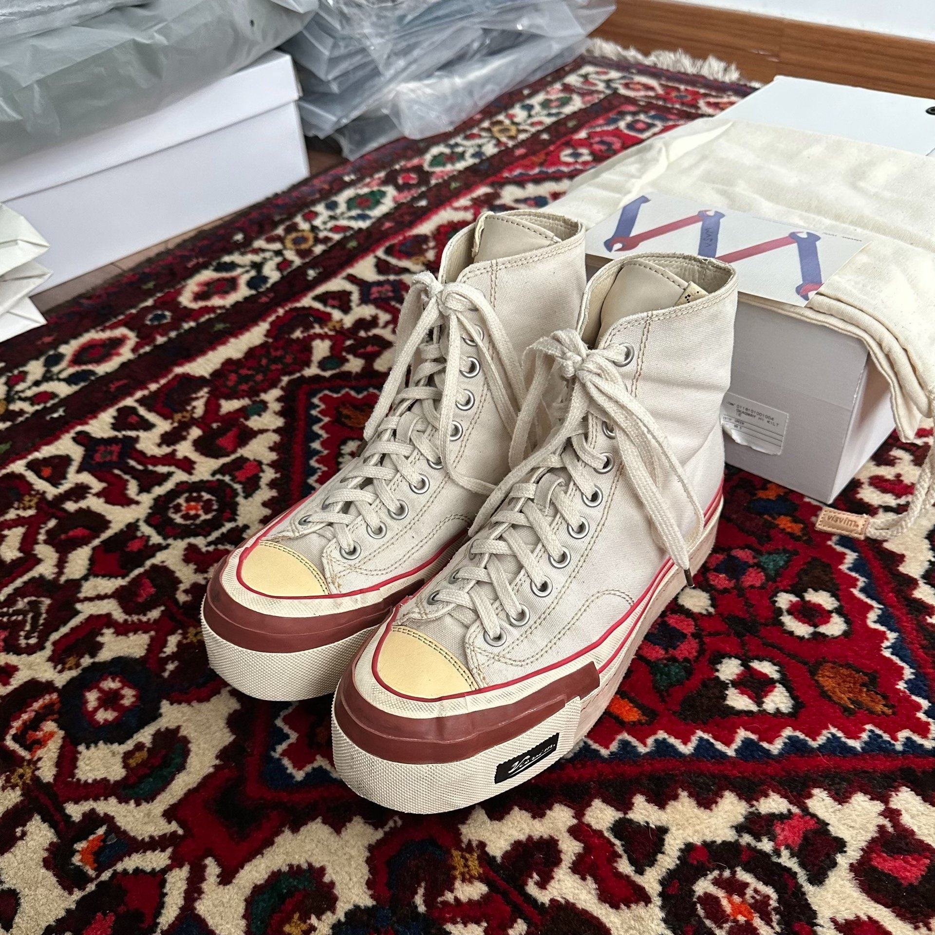 visvim 21AW Skagway Hi Canvas Shoes — front