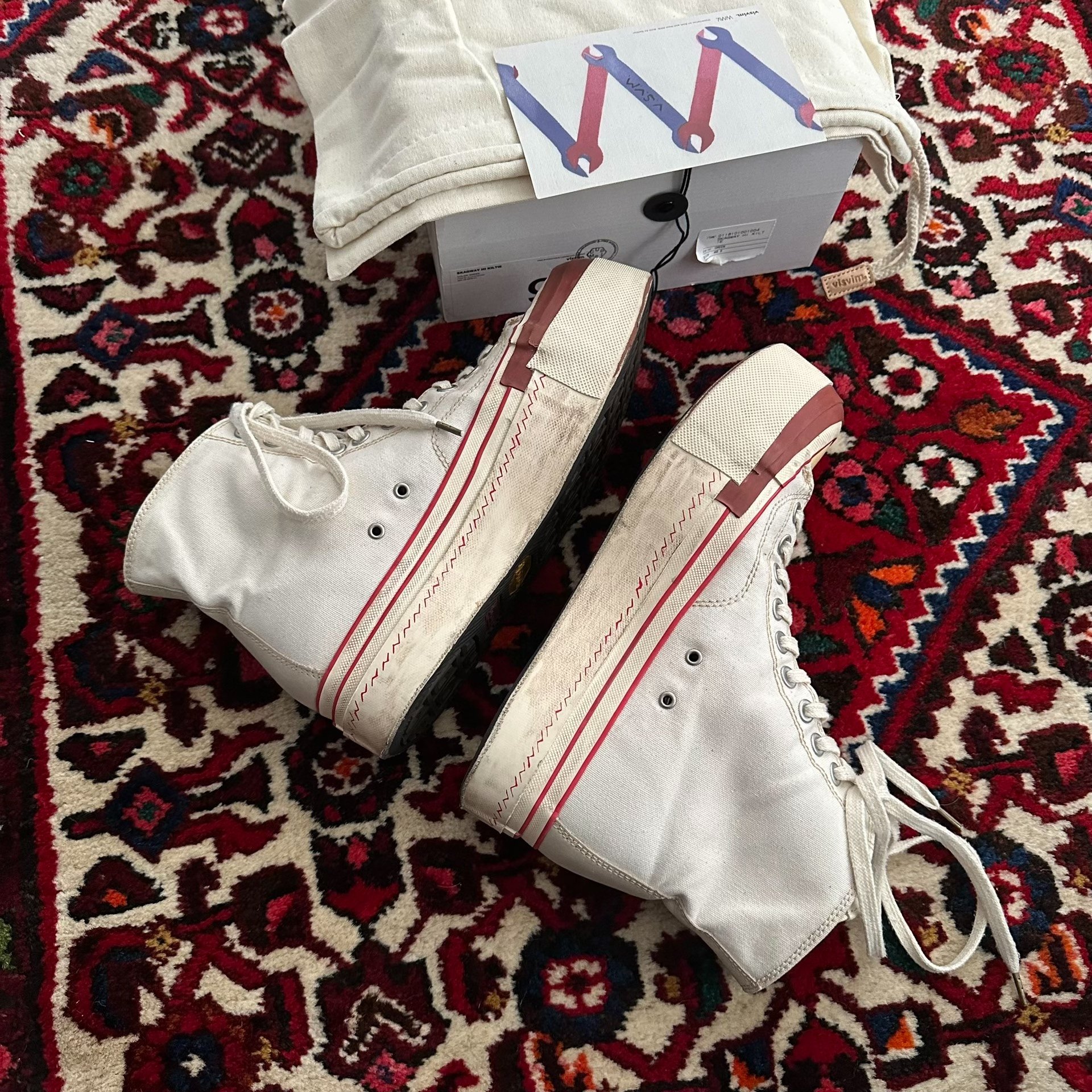 visvim 21AW Skagway Hi Canvas Shoes — label
