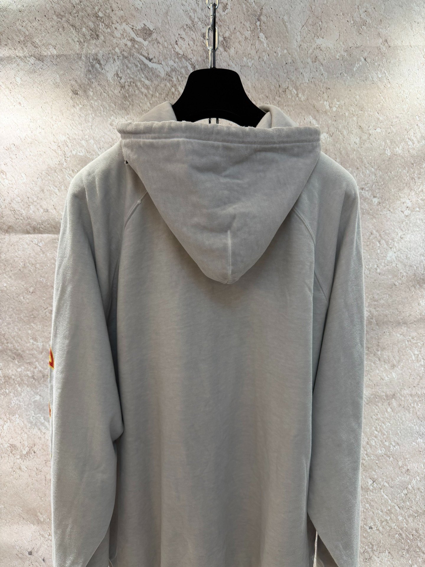 Balenciaga Flame Logo Gray Hoodie — back