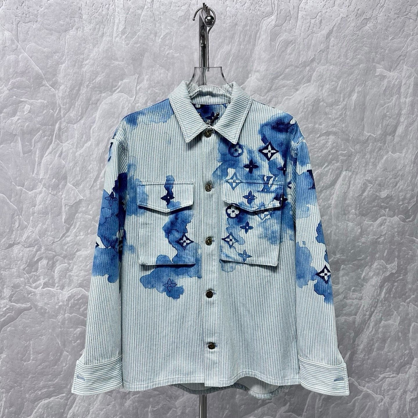 Louis Vuitton Ink Monogram Denim Shirt Jacket