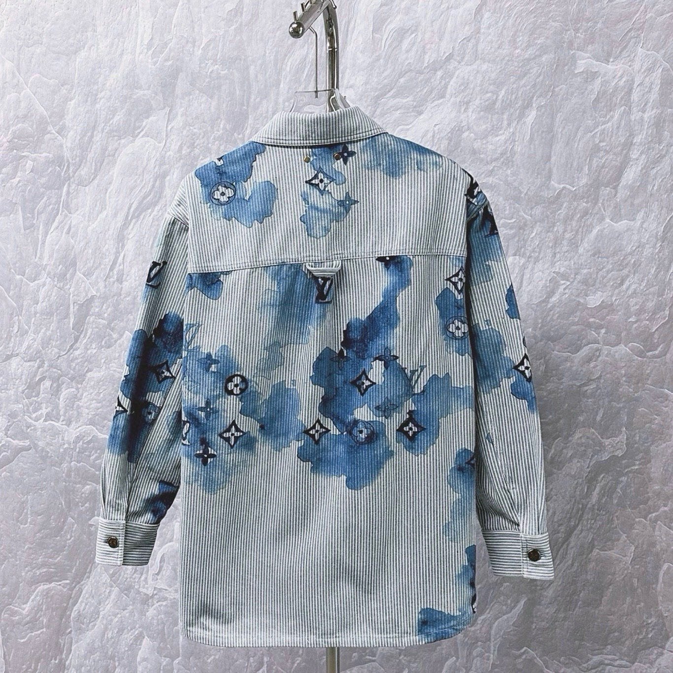 Louis Vuitton Ink Monogram Denim Shirt Jacket — back
