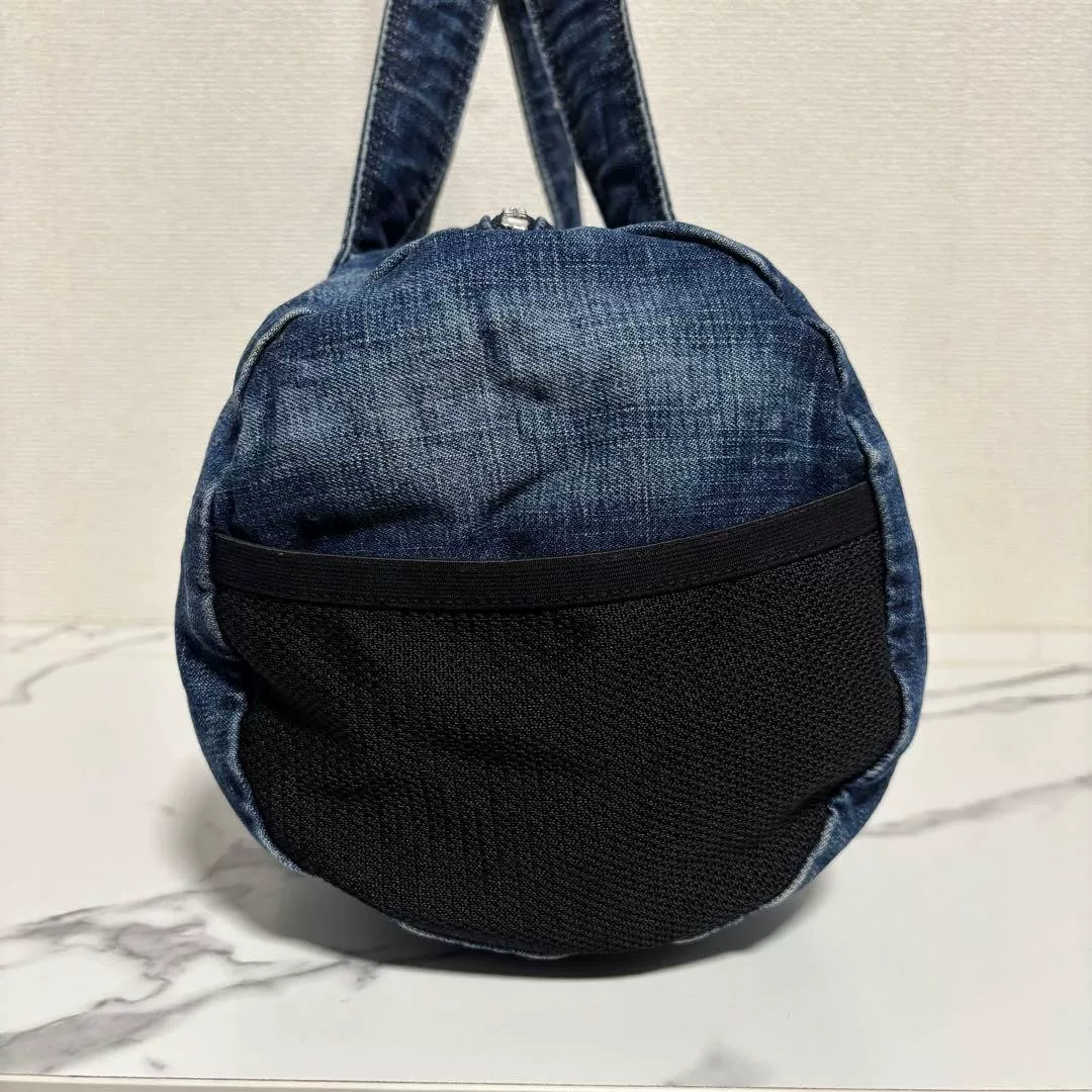 PORTER Blue Denim Boston Bag — back