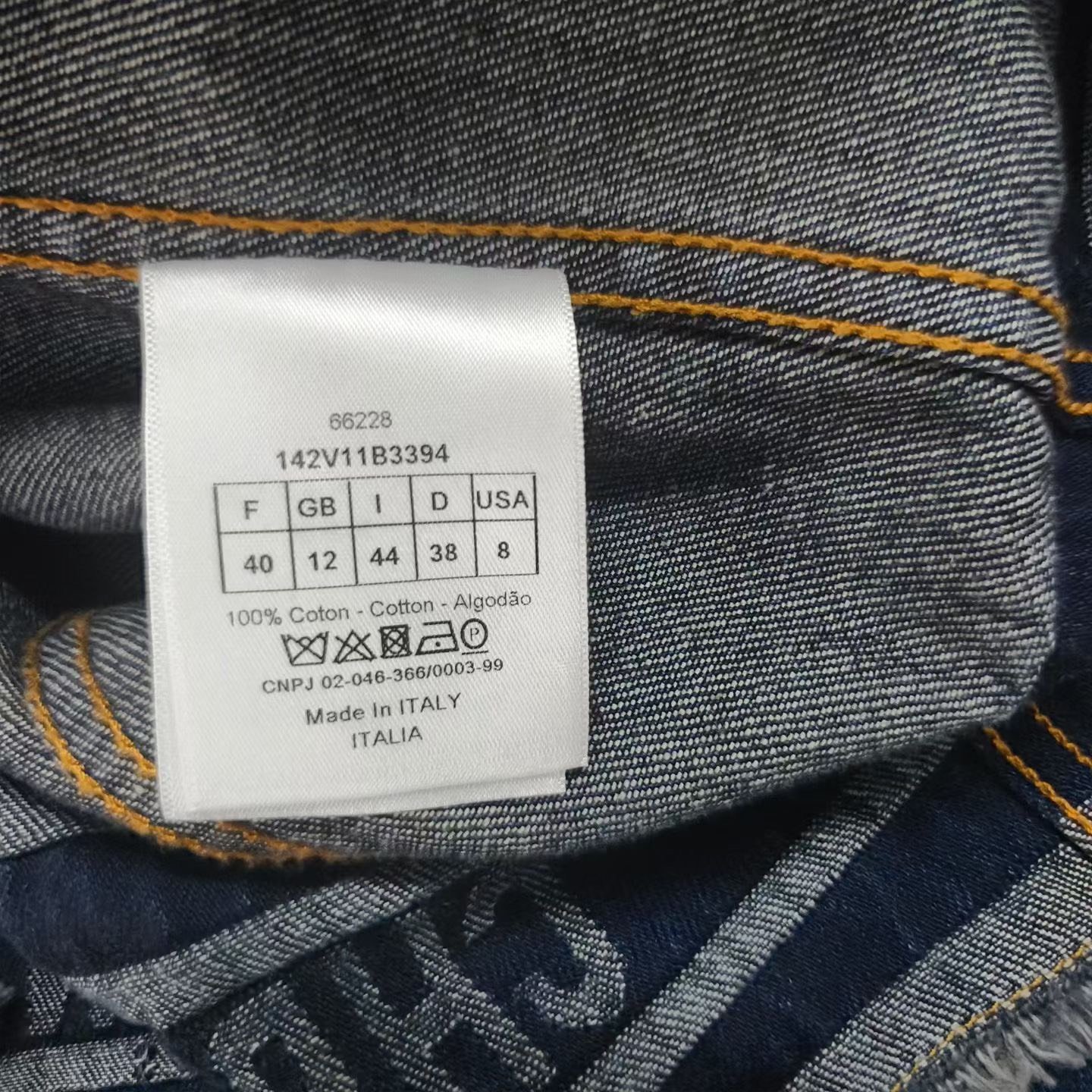 Dior Cropped Logo Denim Jacket — label