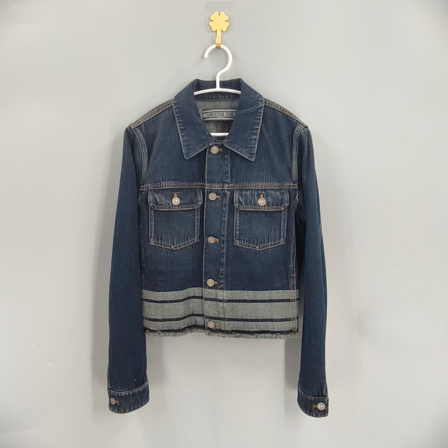 Dior Cropped Logo Denim Jacket
