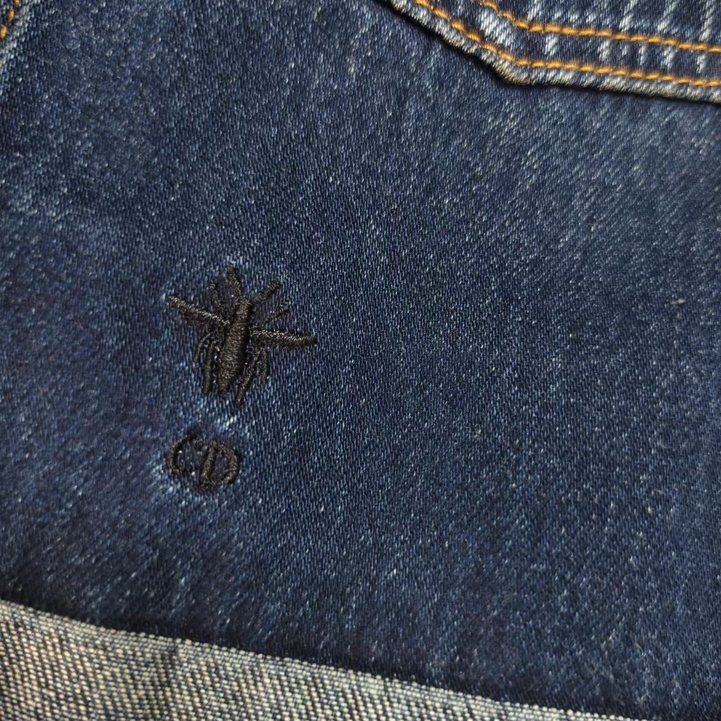 Dior Cropped Logo Denim Jacket — back