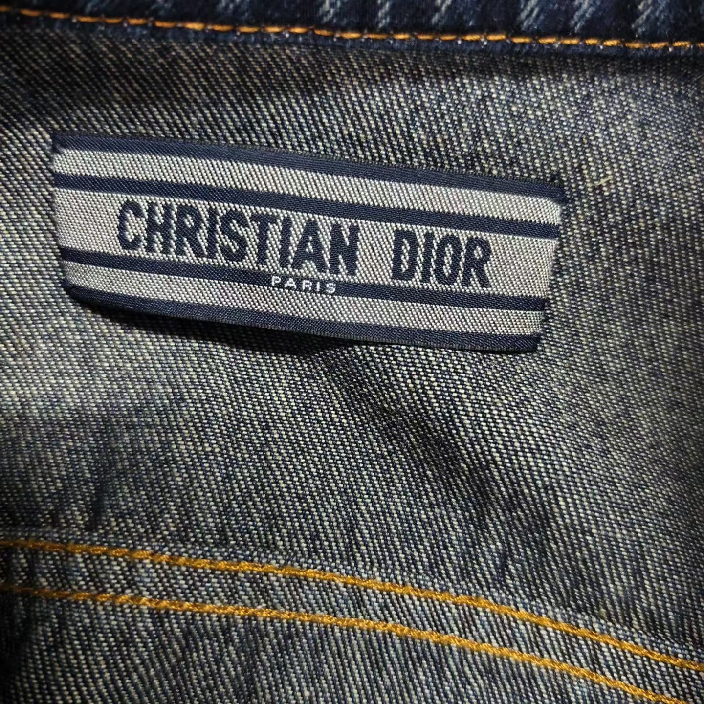 Dior Cropped Logo Denim Jacket — detail