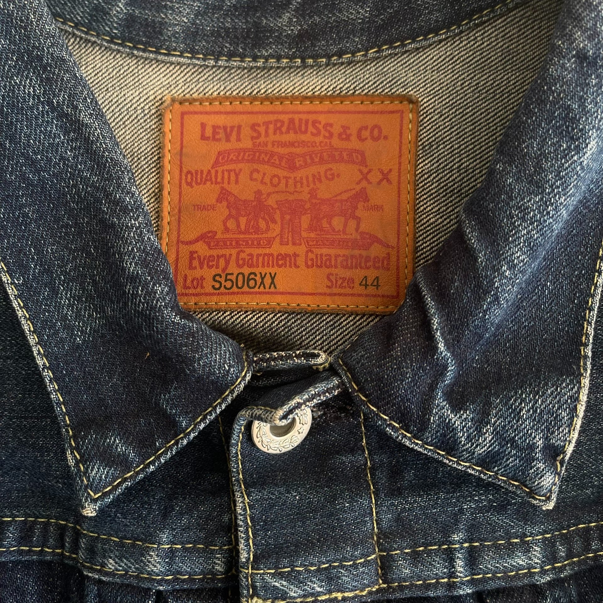 Levi's LVC S506xx Washed Denim Jacket — back