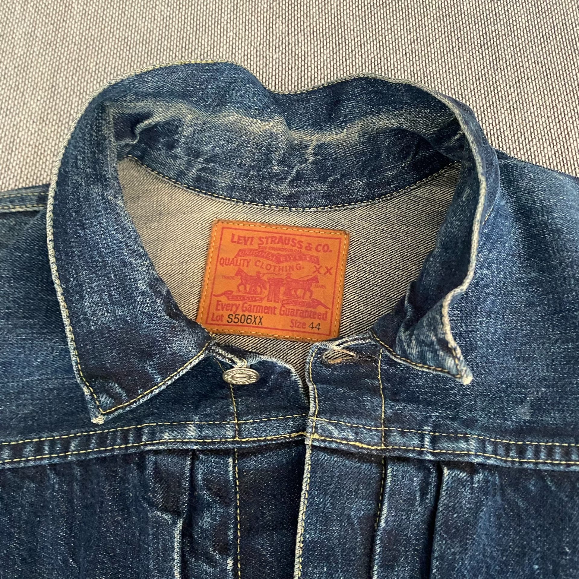 Levi's LVC S506xx Washed Denim Jacket — detail