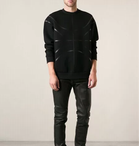 Givenchy Space Cotton Line Splicing Pullover — front