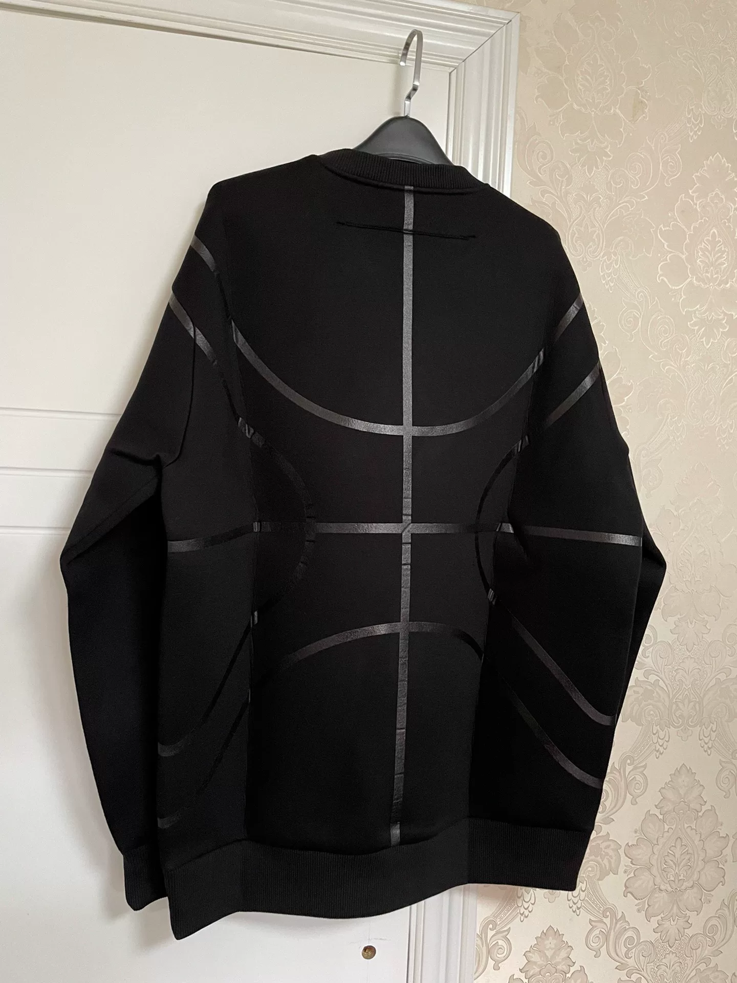 Givenchy Space Cotton Line Splicing Pullover — back