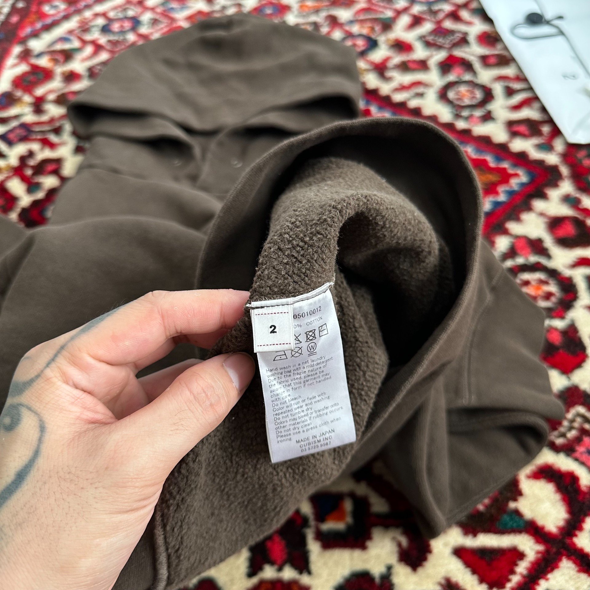 visvim 25aw JUMBO SB HOODIE — label