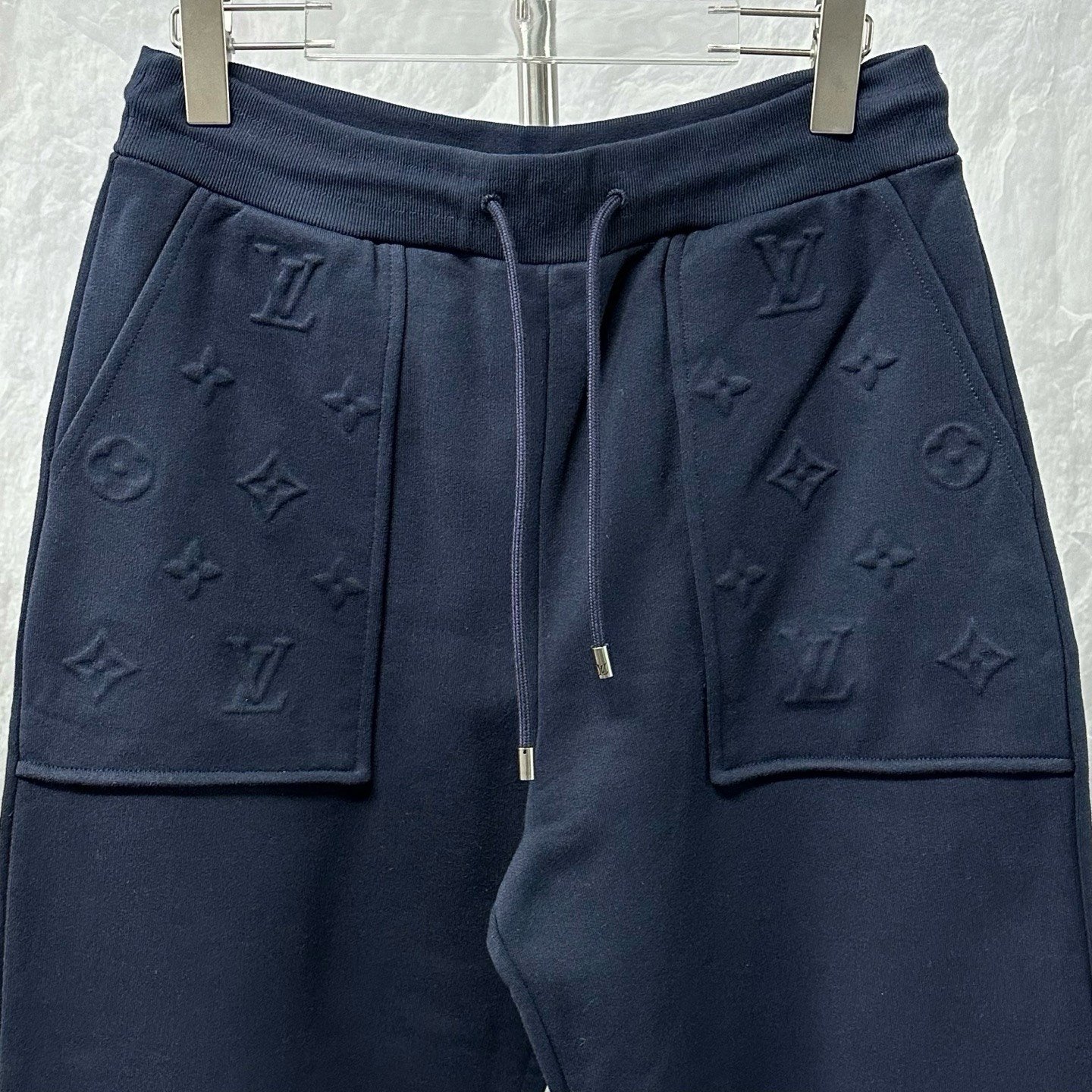 Louis Vuitton SS26 Embossed Drawstring Pants — front