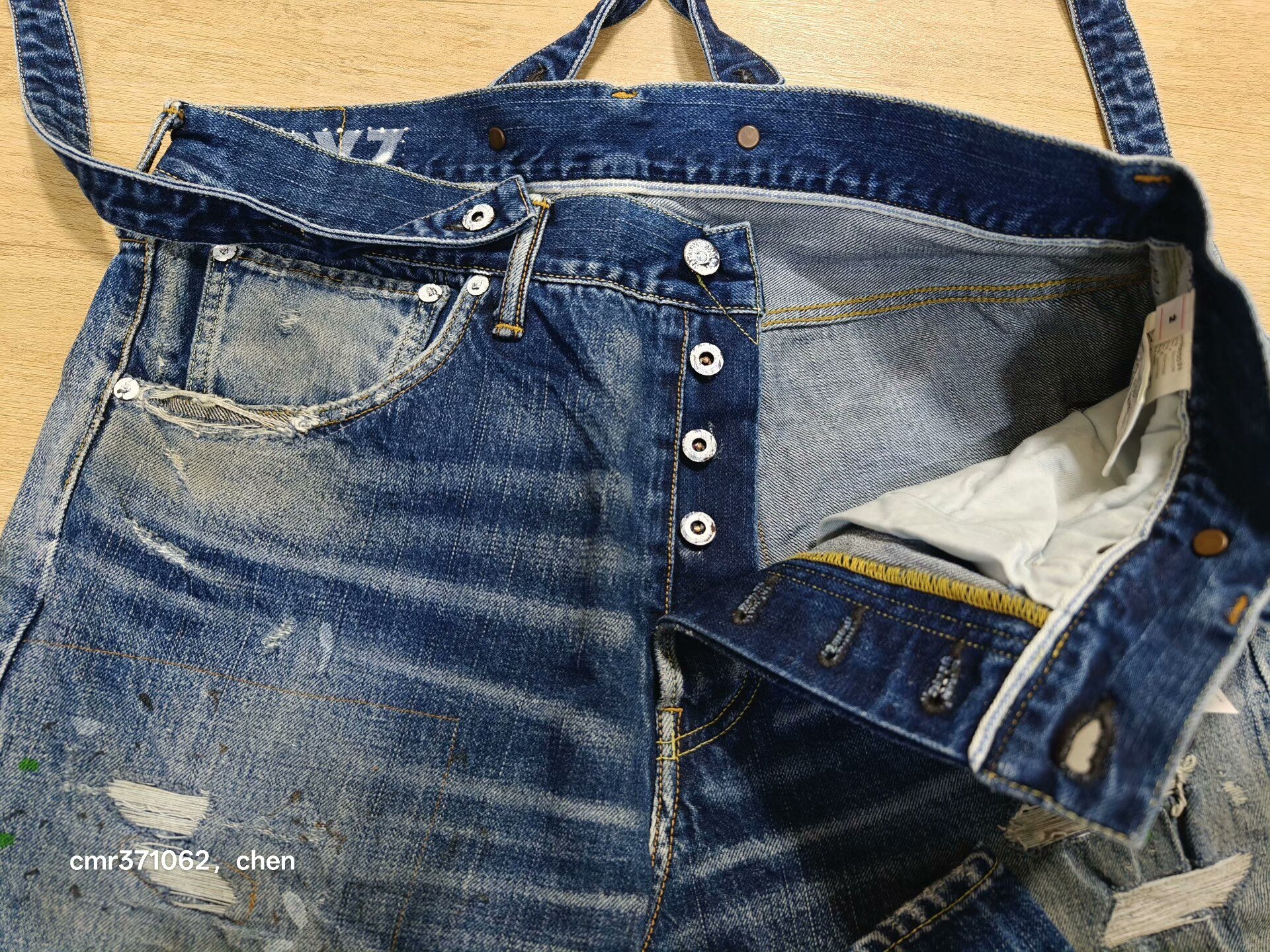 visvim TRAVAILLER BRACES DRY DENIM-7 — back